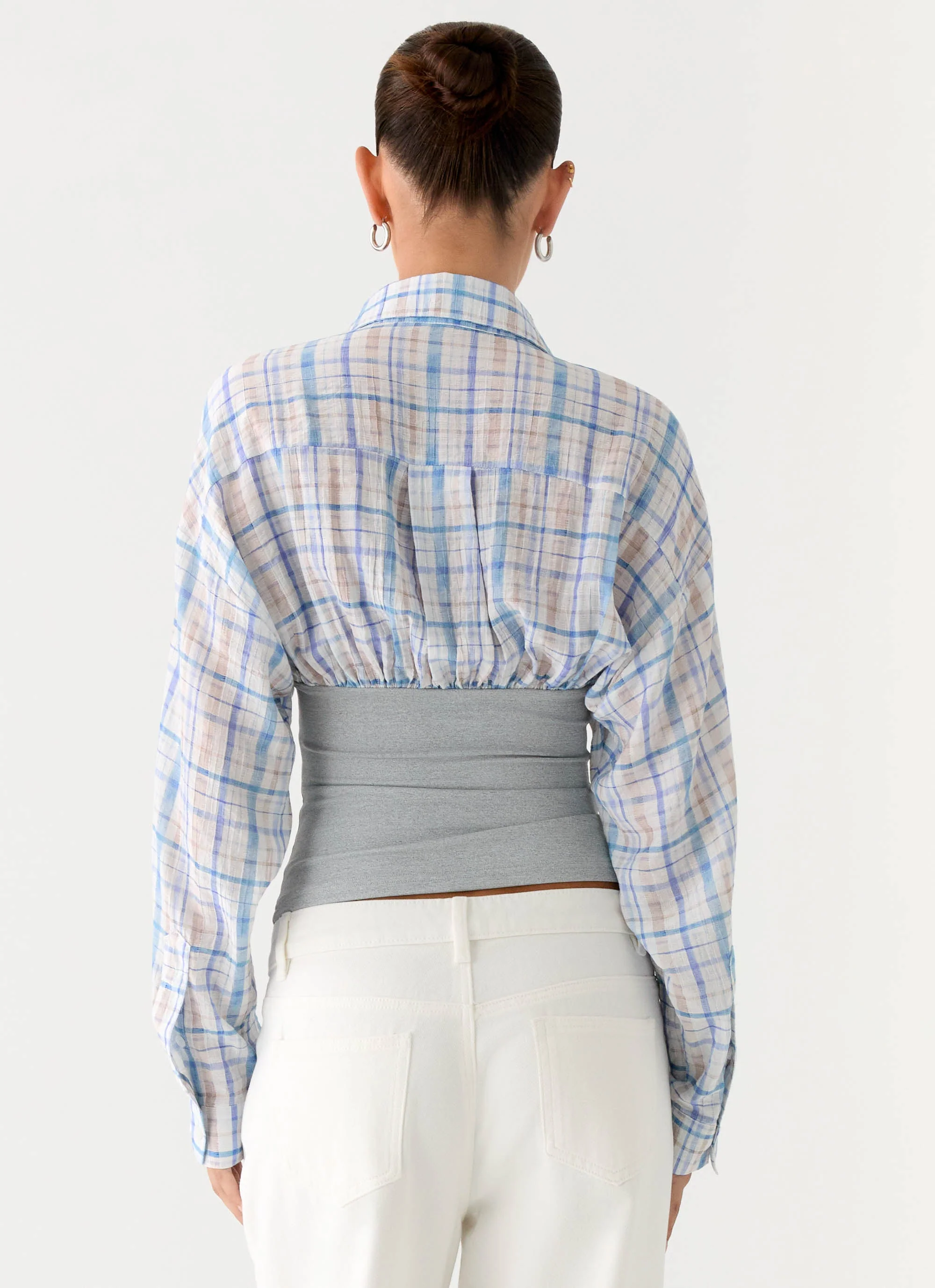 Accelerate Waistband Shirt - Blue Check - Image 3