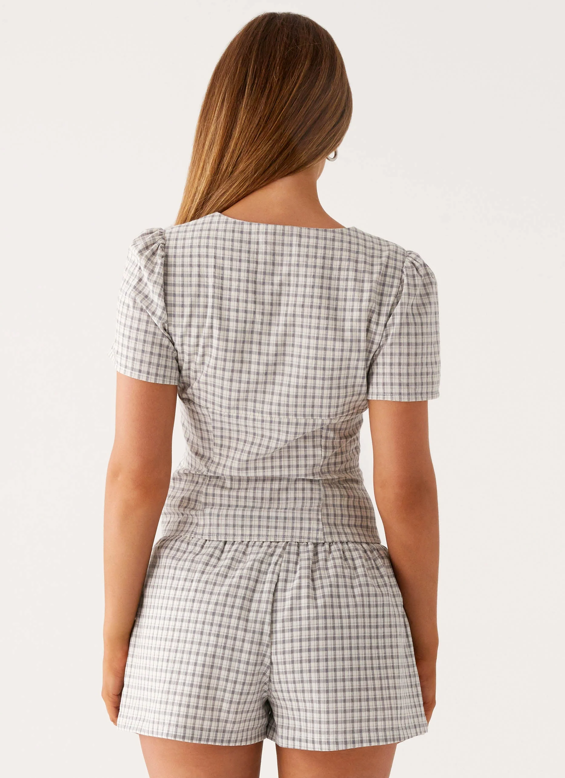Adalina Shorts - Grey Check - Image 4