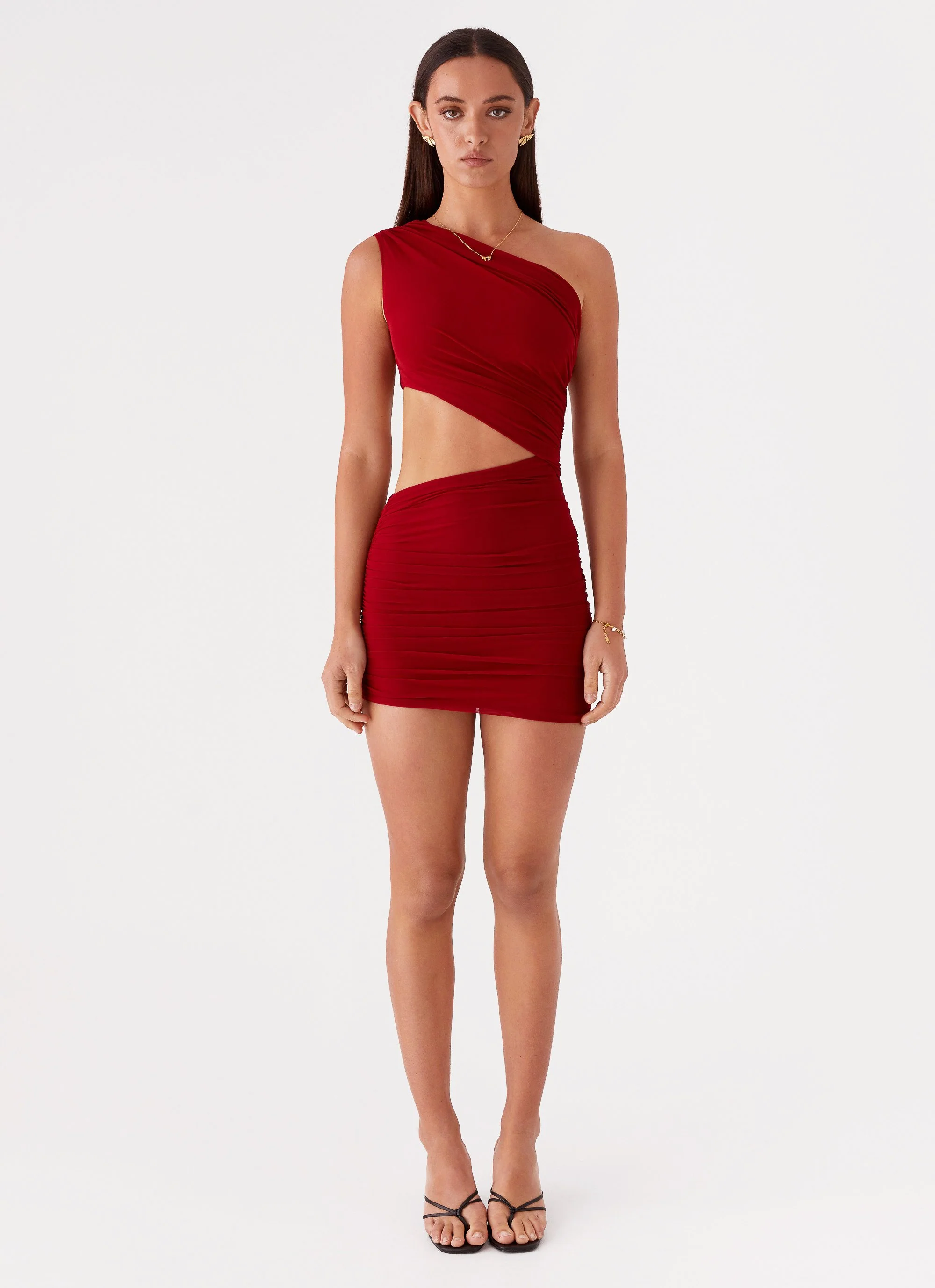Addie Mini Dress - Ruby Red - Image 2