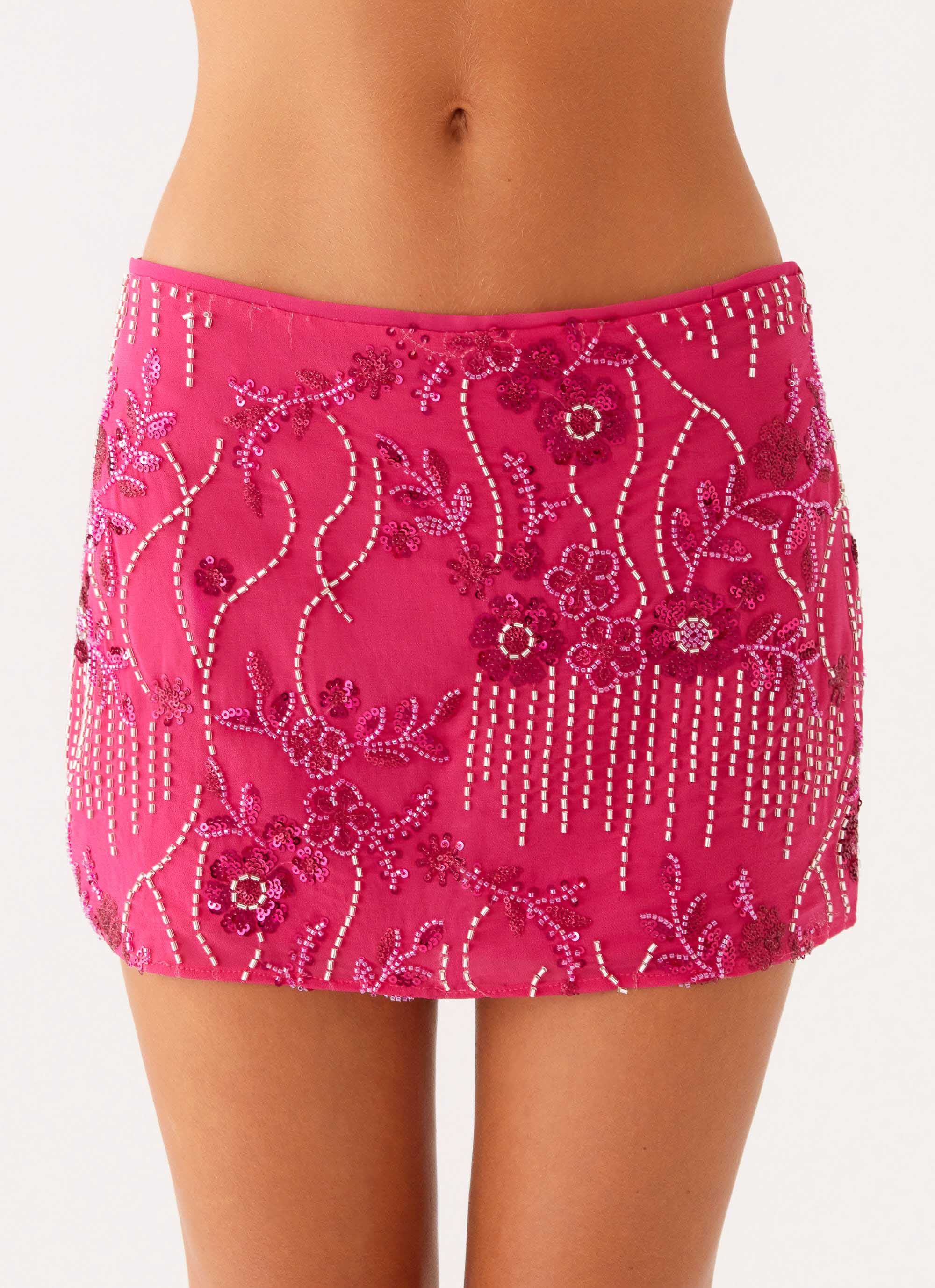 Adored By You Mini Skirt - Fuchsia - Image 6