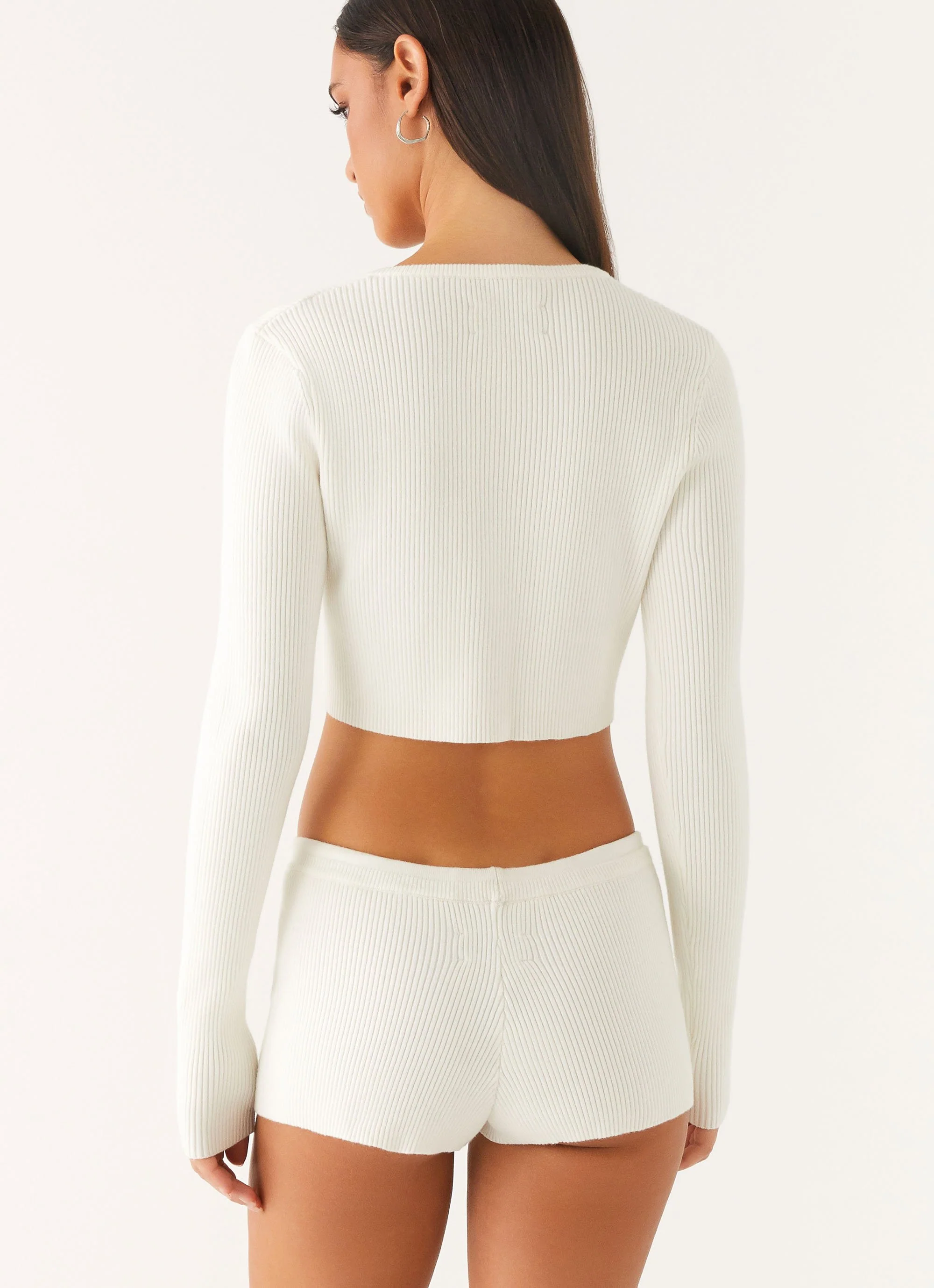 Adria Mini Shorts - Ivory - Image 4