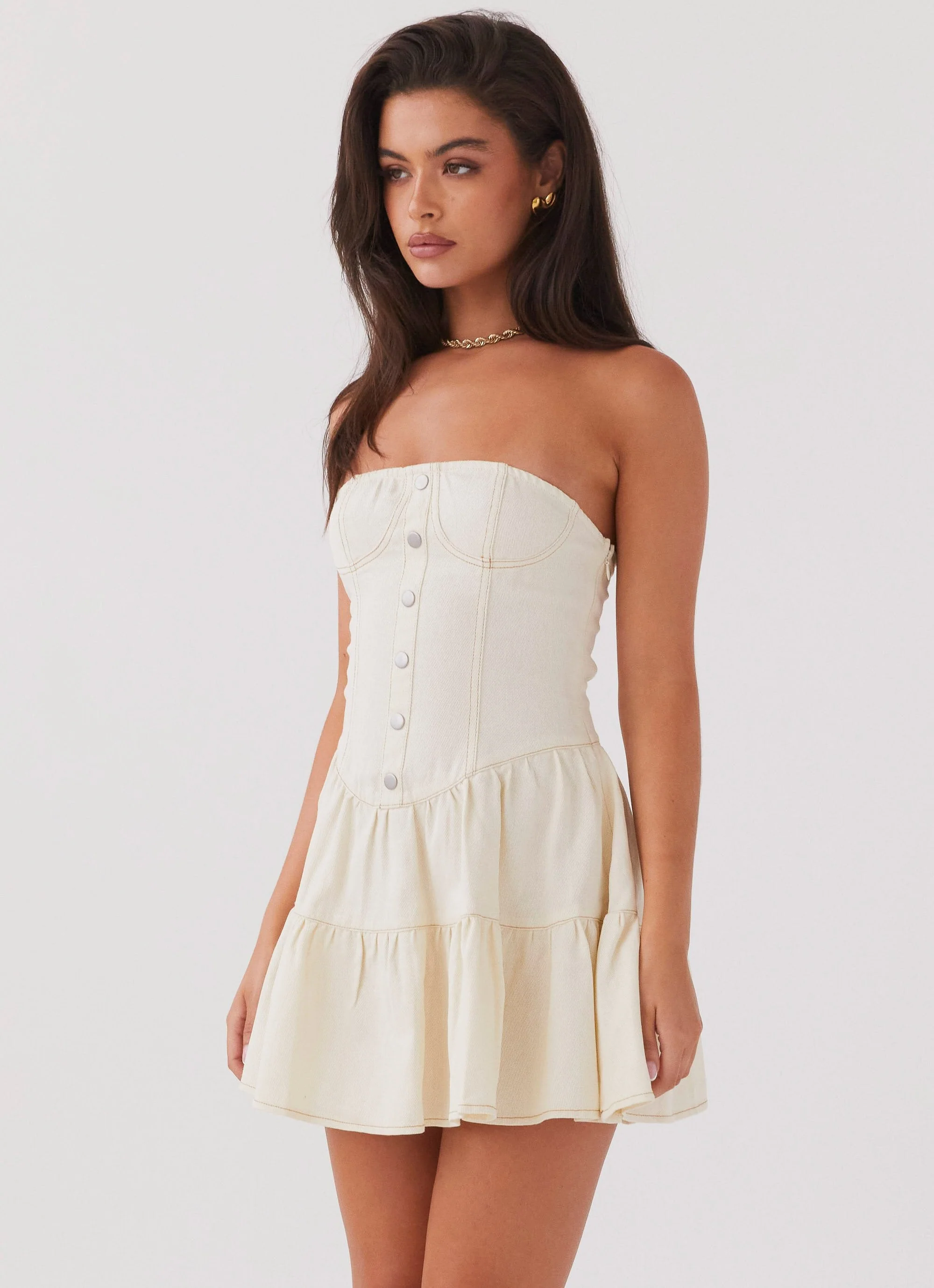 Adriana Denim Bustier Dress - Antique - Image 8