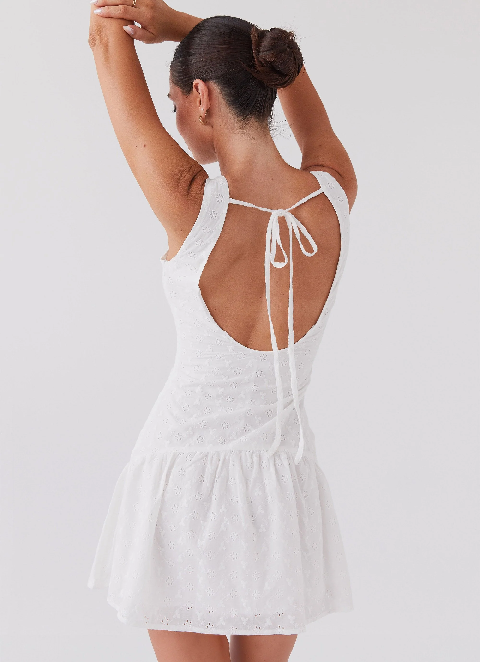 Adyson Broderie Mini Dress - White - Image 6