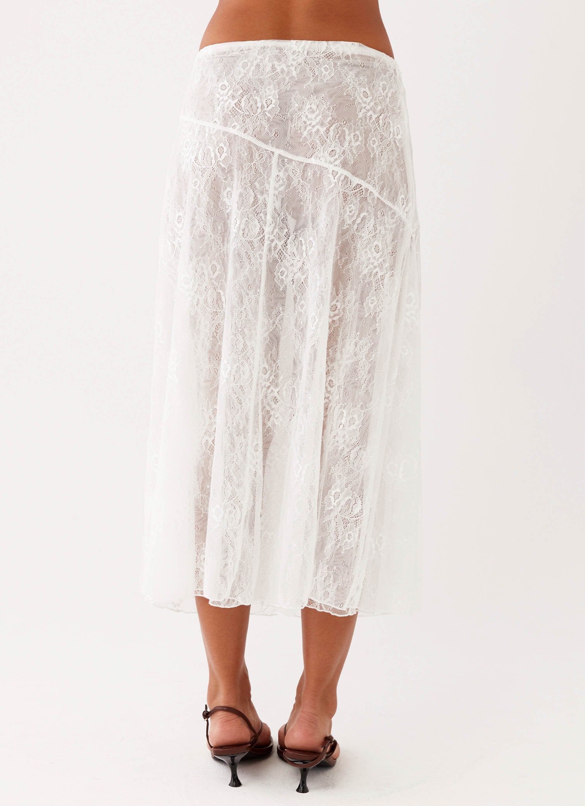 Alara Midi Skirt - White - Image 4