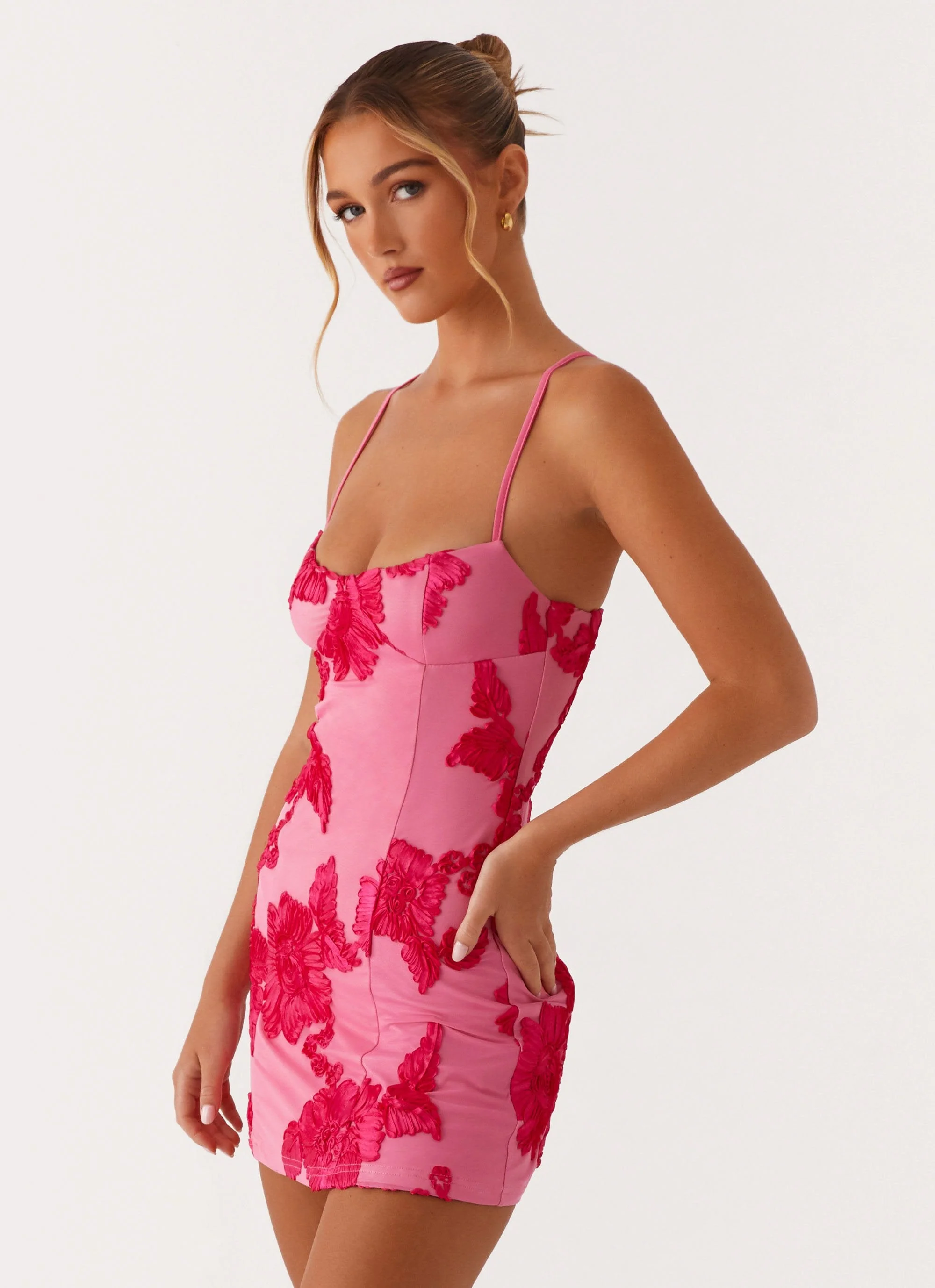 Alivia Micro Mini Dress - Pink - Image 3