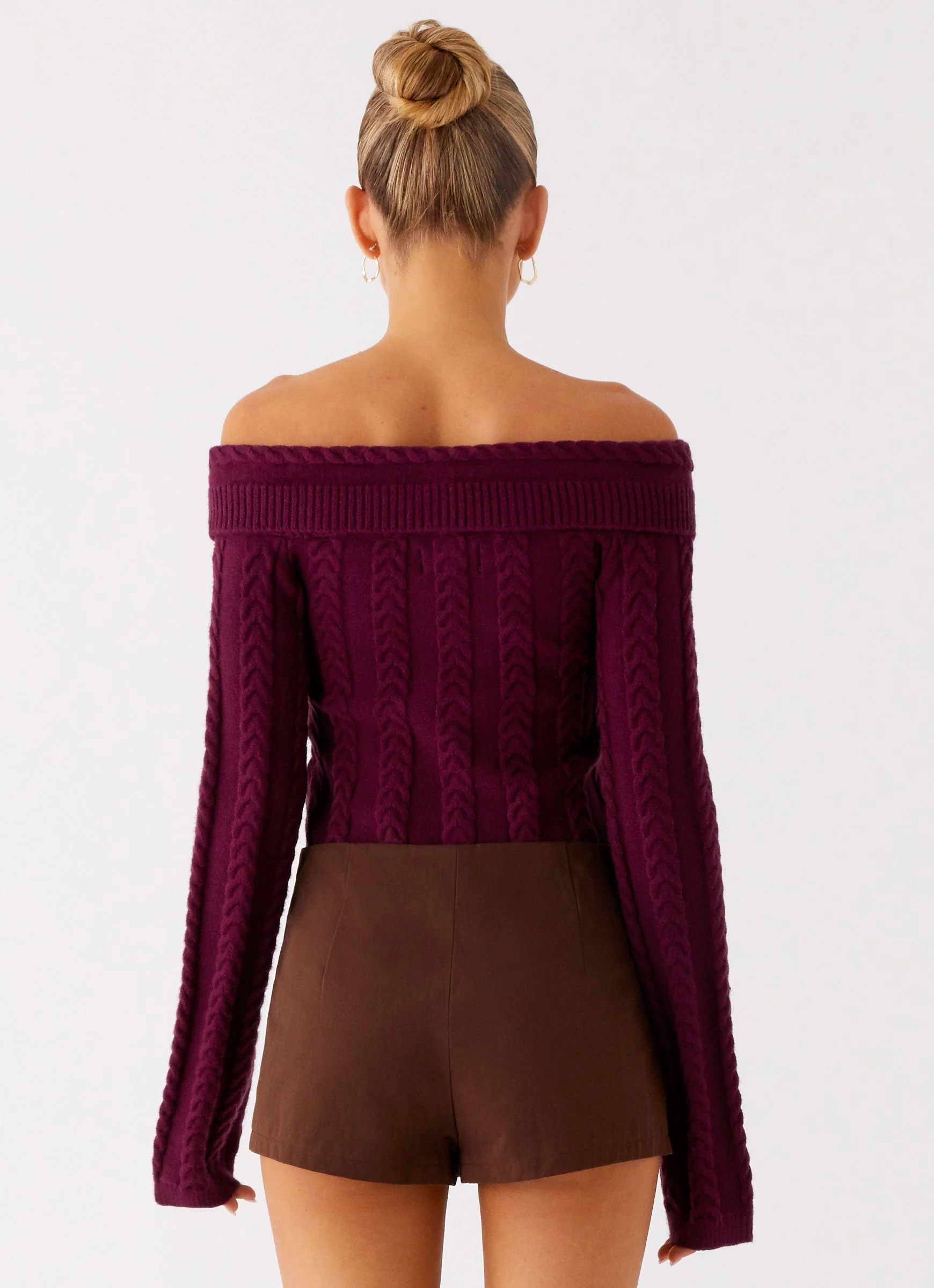 All Hours Cable Knit - Plum - Image 4