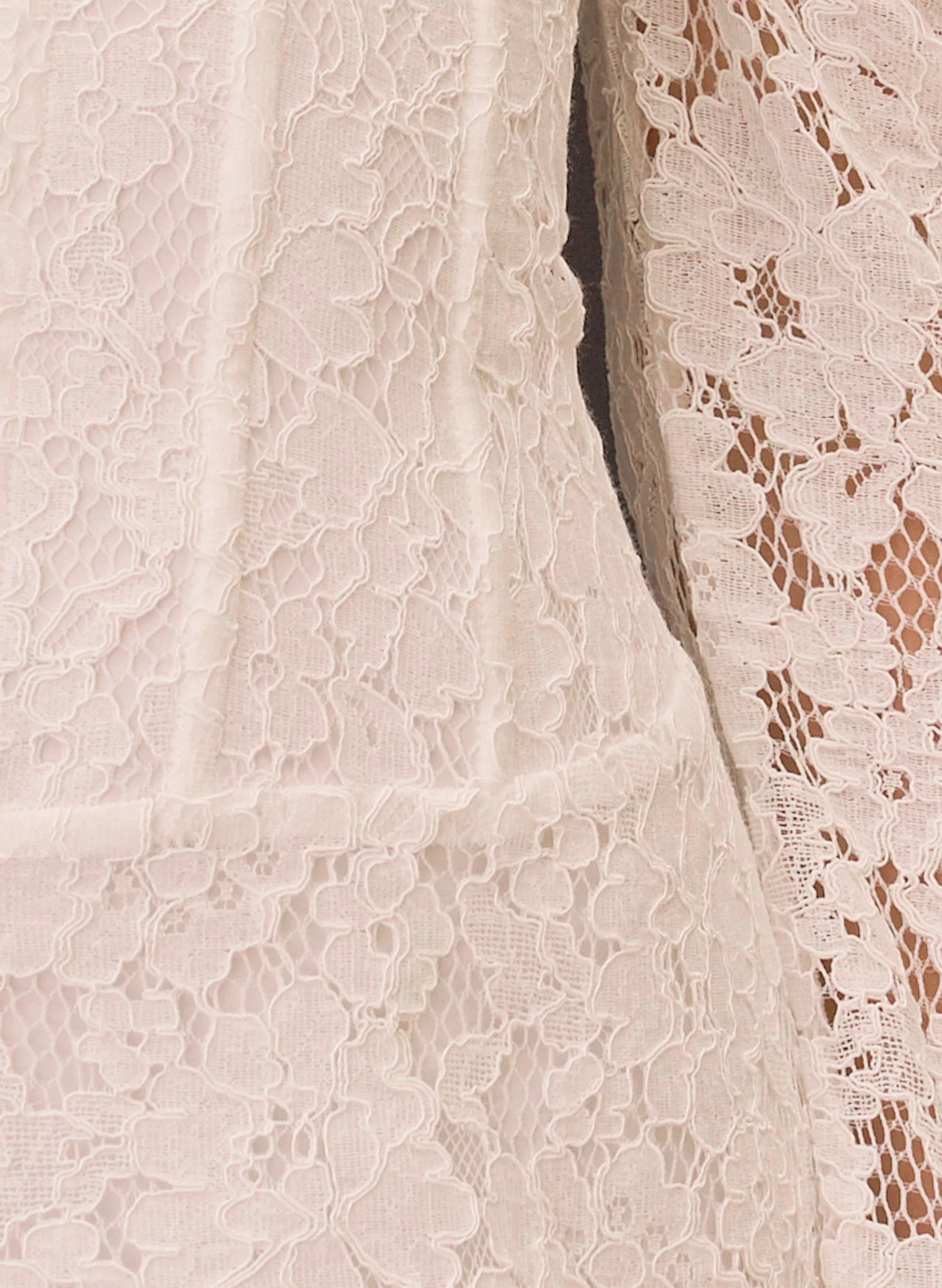 Already Know Lace Long Sleeve Mini Dress - White - Image 8