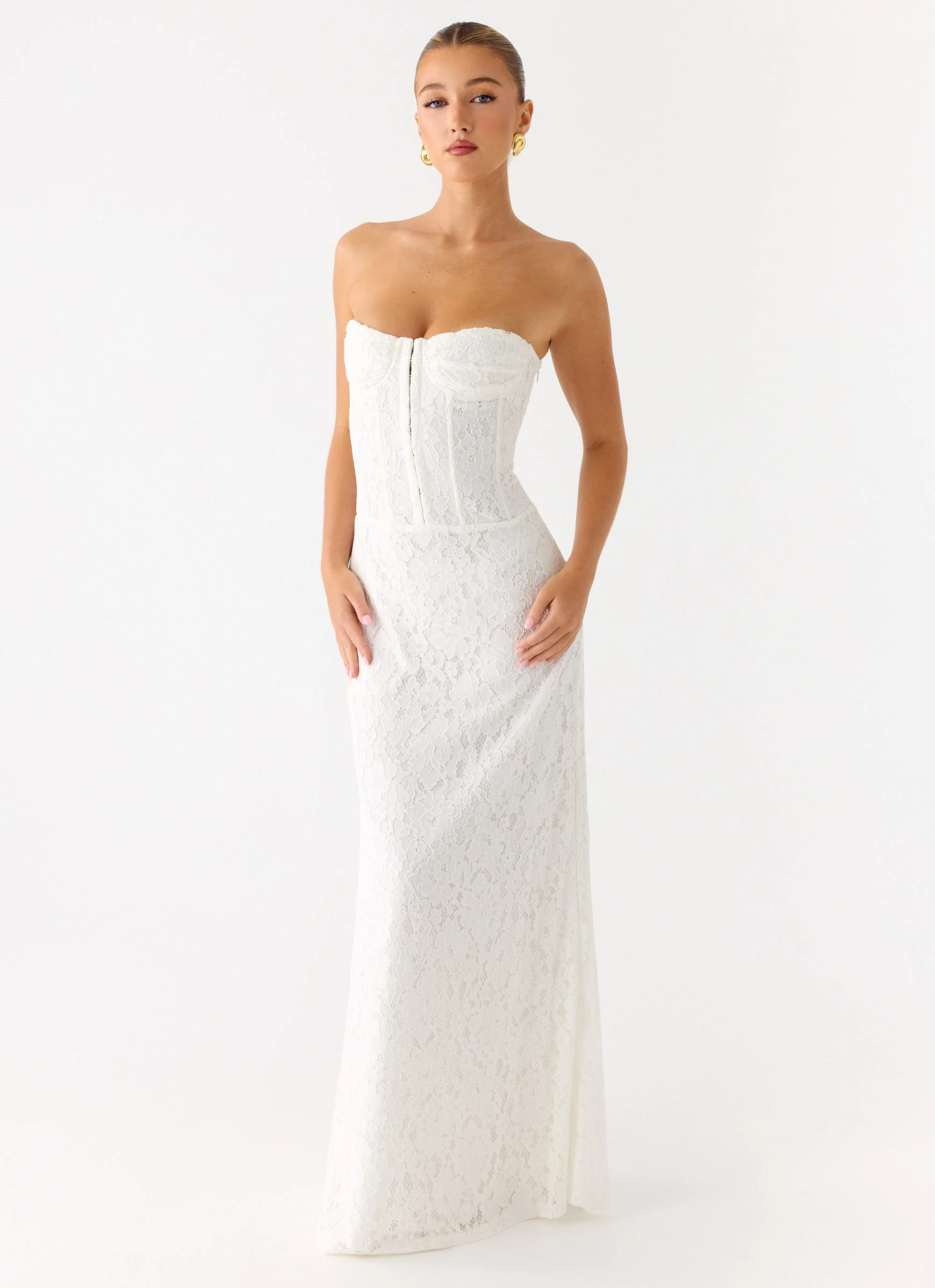 Already Know Lace Maxi Dress - White - Image 5