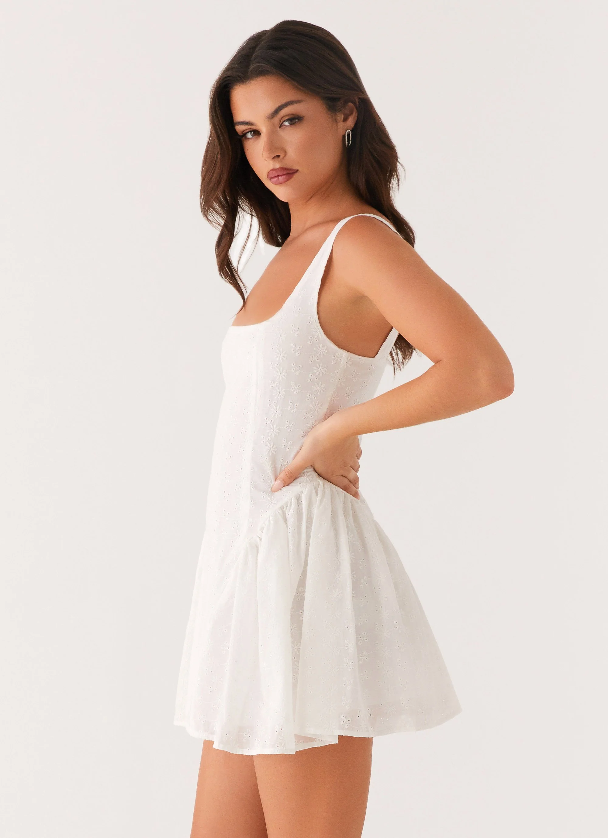 Alyssa Mini Dress - White - Image 3