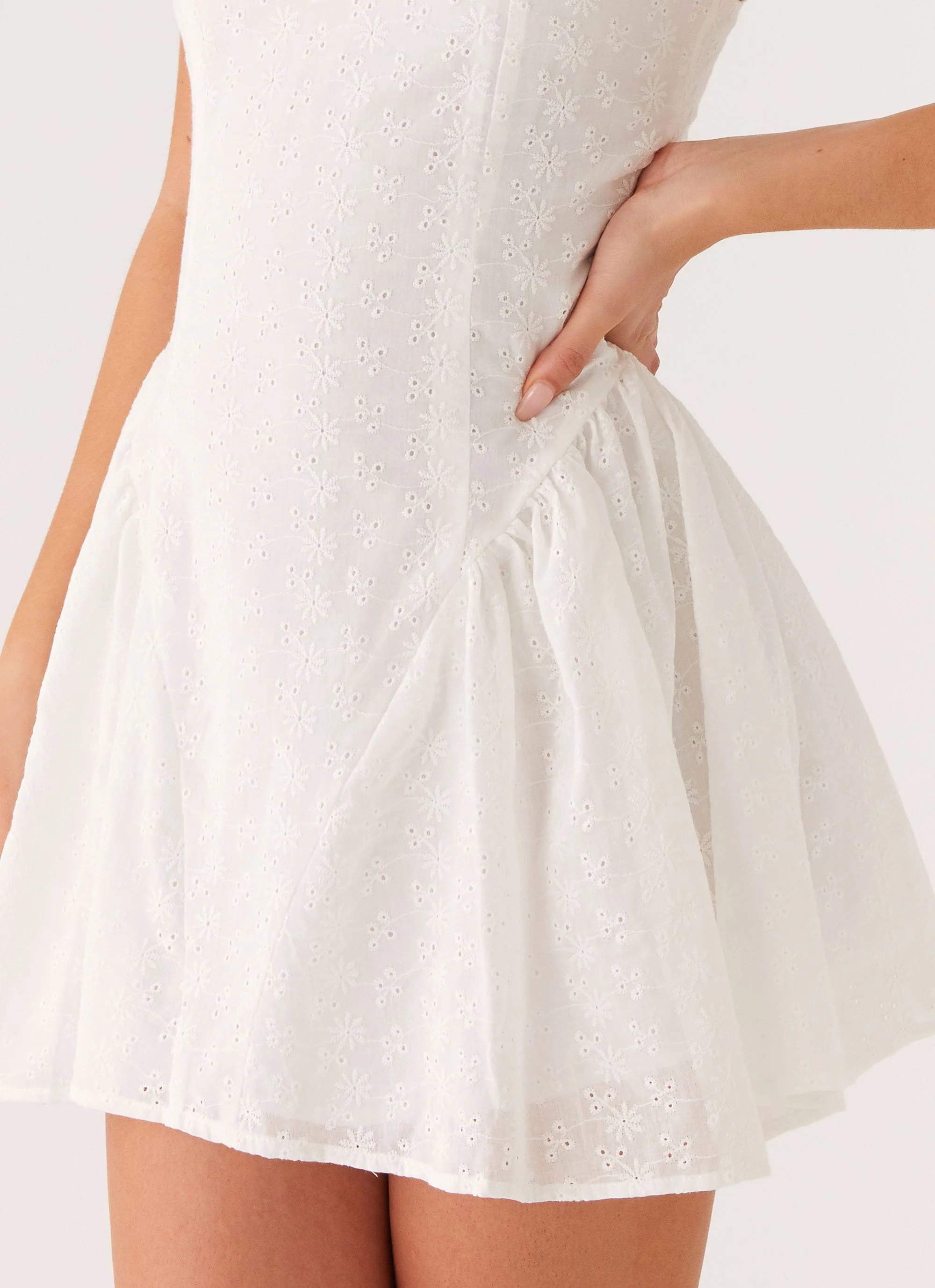 Alyssa Mini Dress - White - Image 6