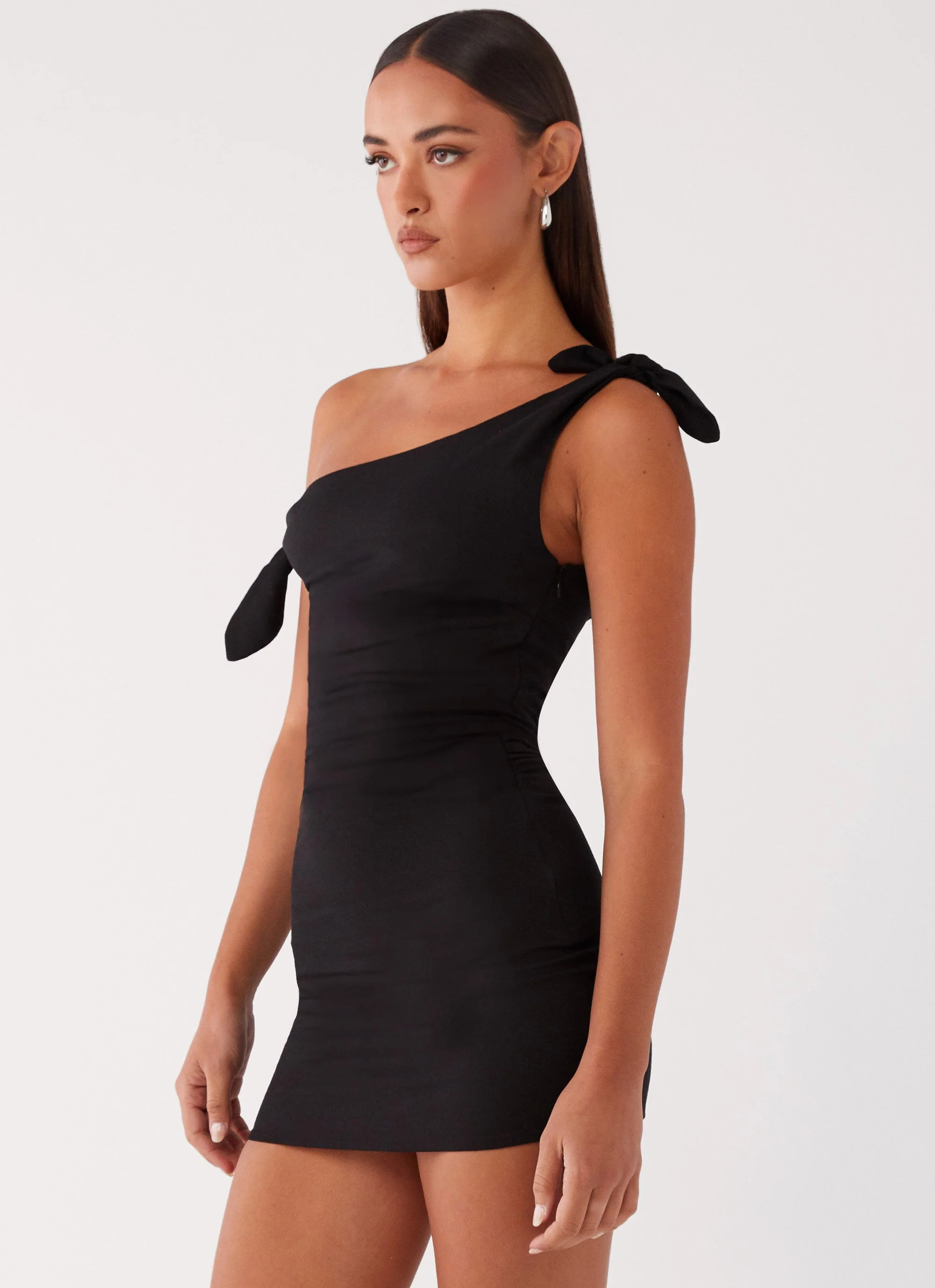 Amazonia Linen Mini Dress - Black - Image 3