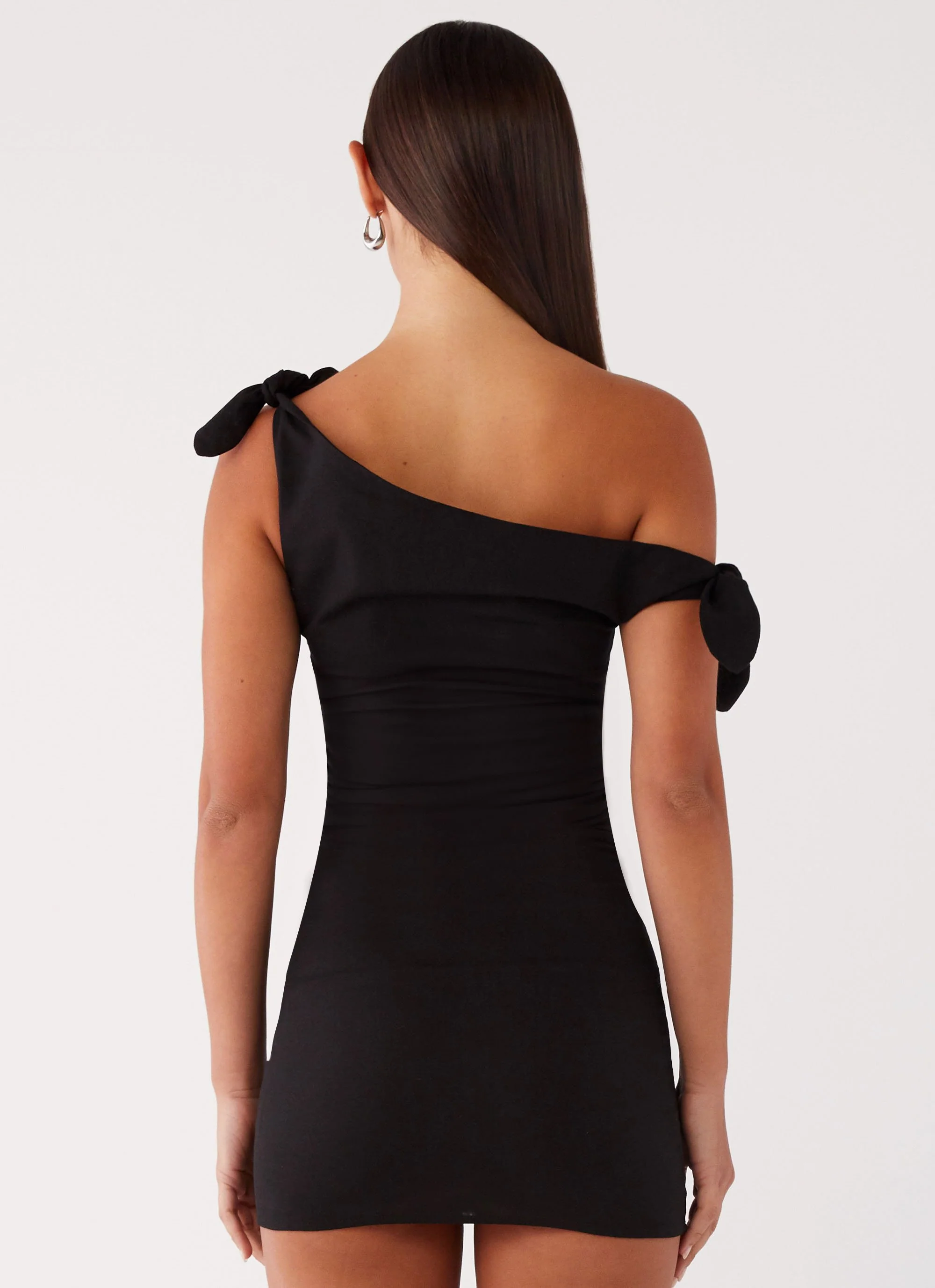 Amazonia Linen Mini Dress - Black - Image 4