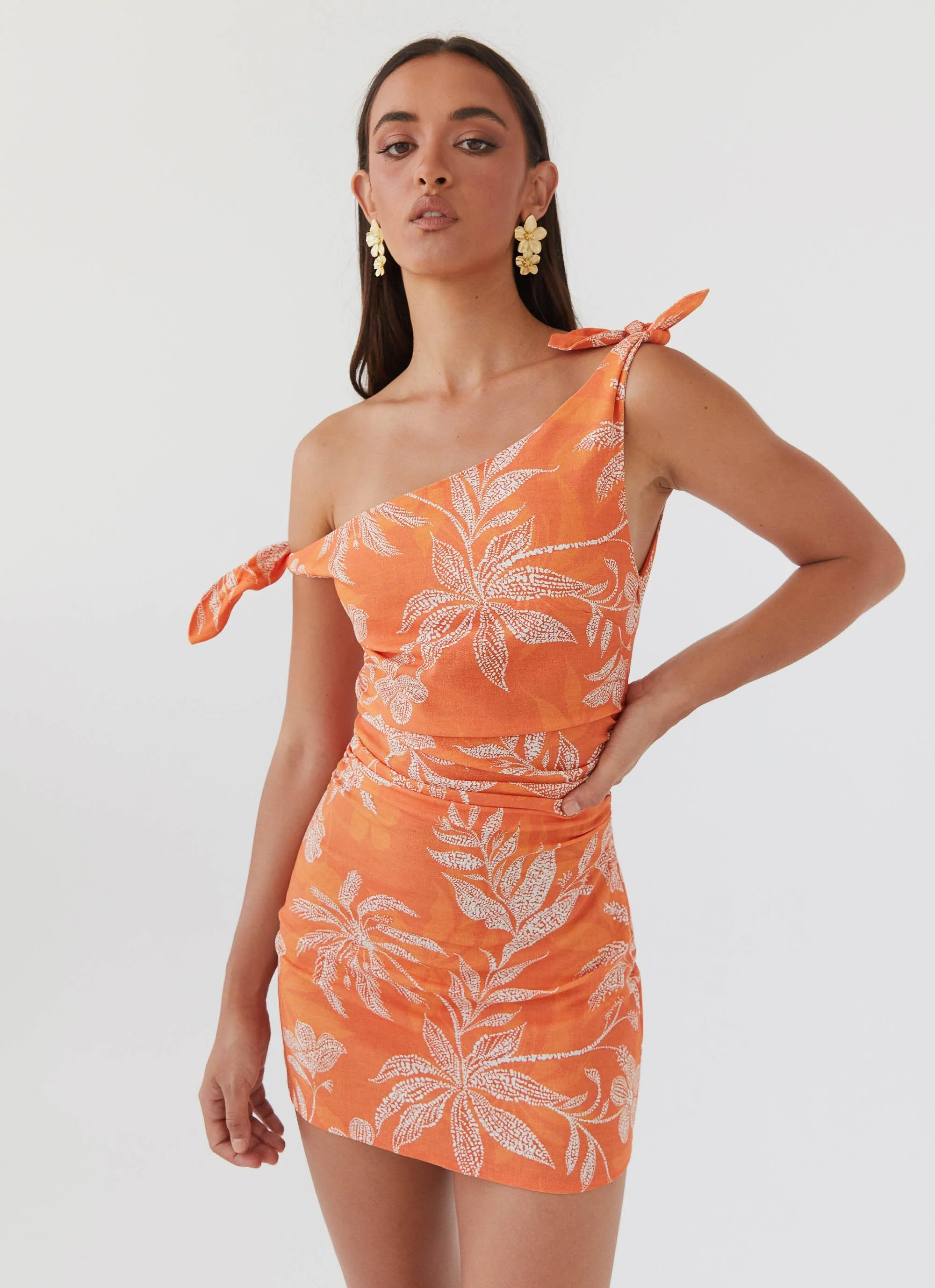 Amazonia Linen Mini Dress - Tropic Sunset - Image 5