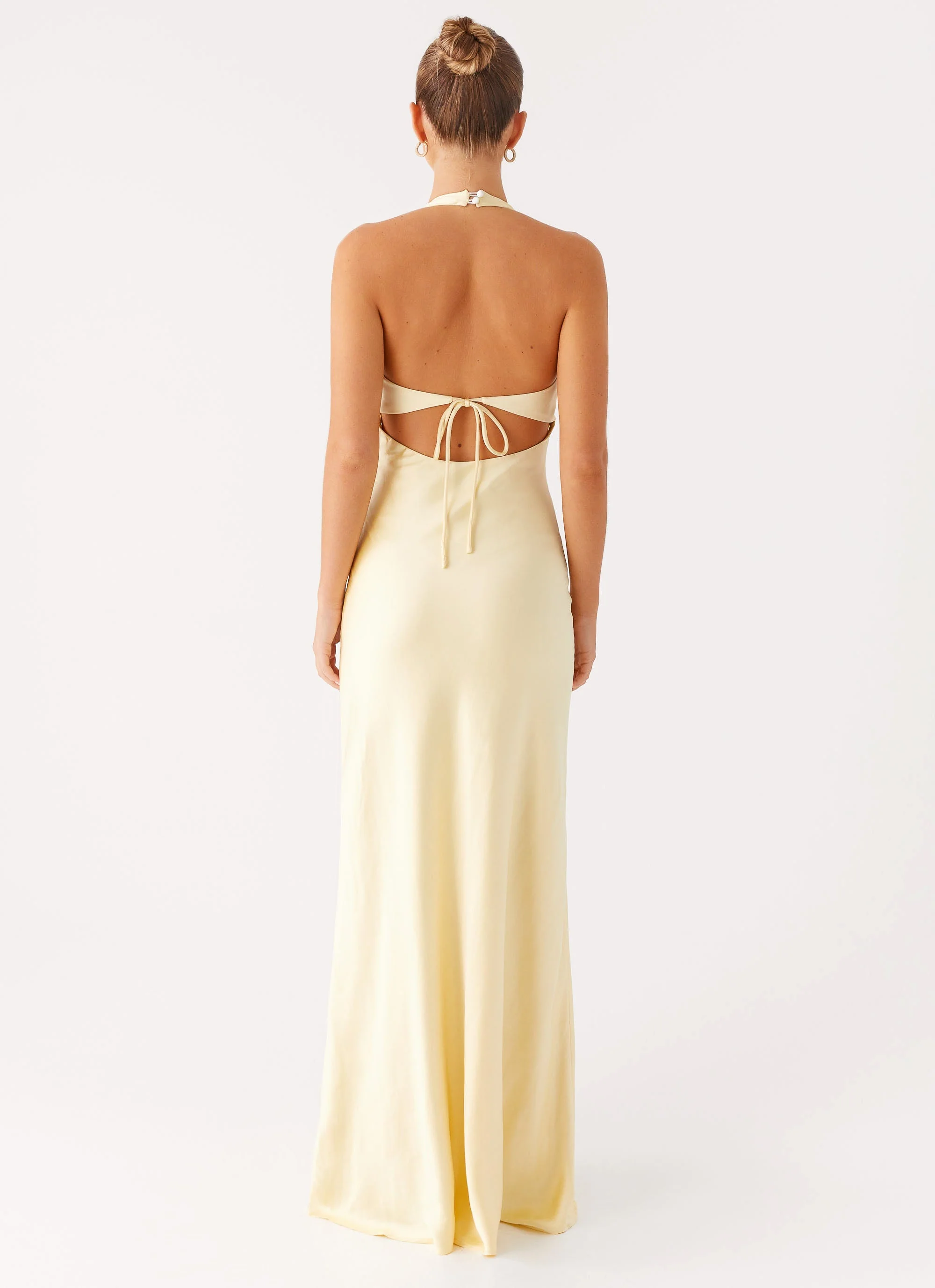 Ambre Mesh Panel Maxi Dress - Yellow - Image 3
