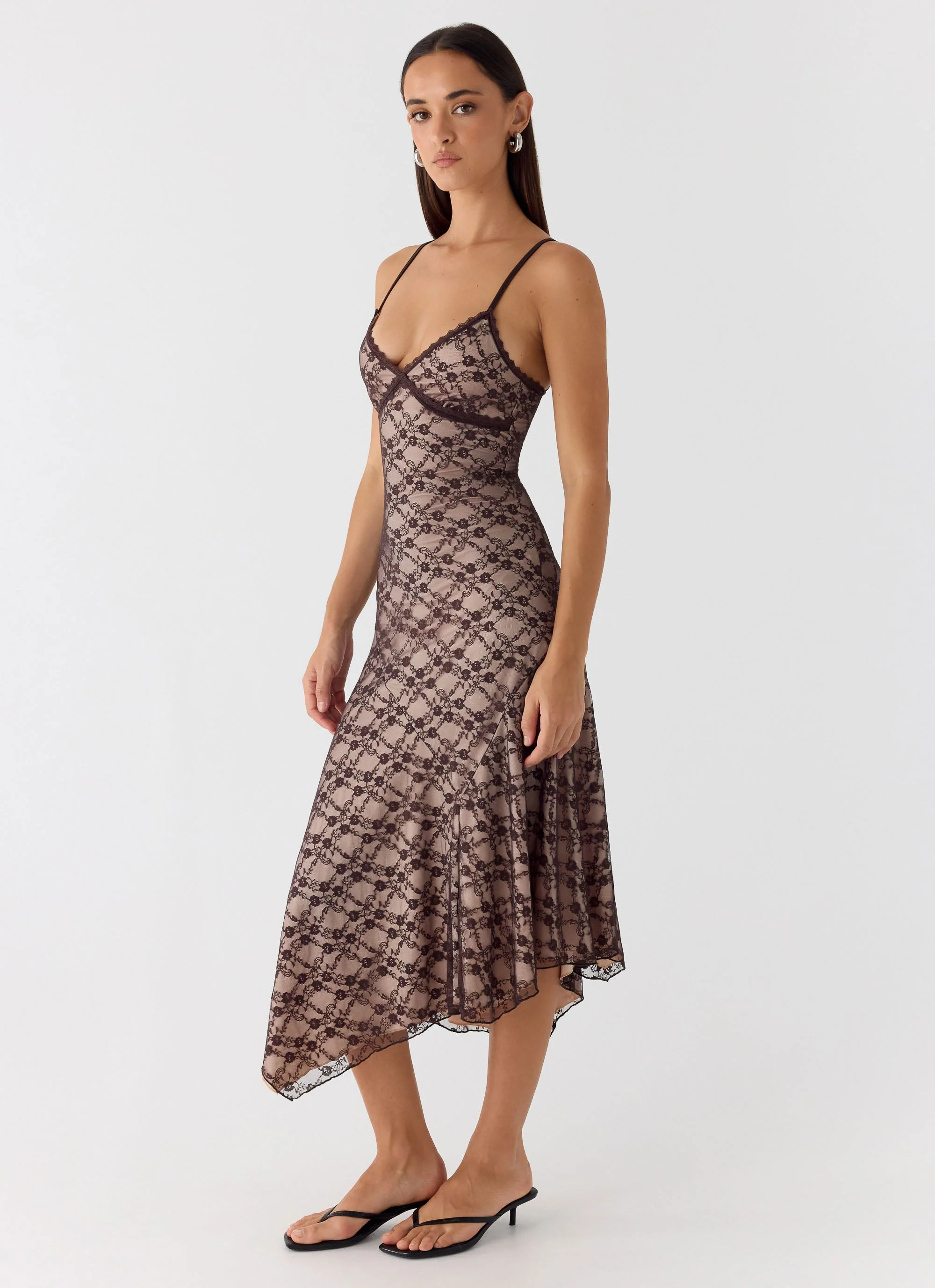 Amelia Midi Dress - Chocolate - Image 4
