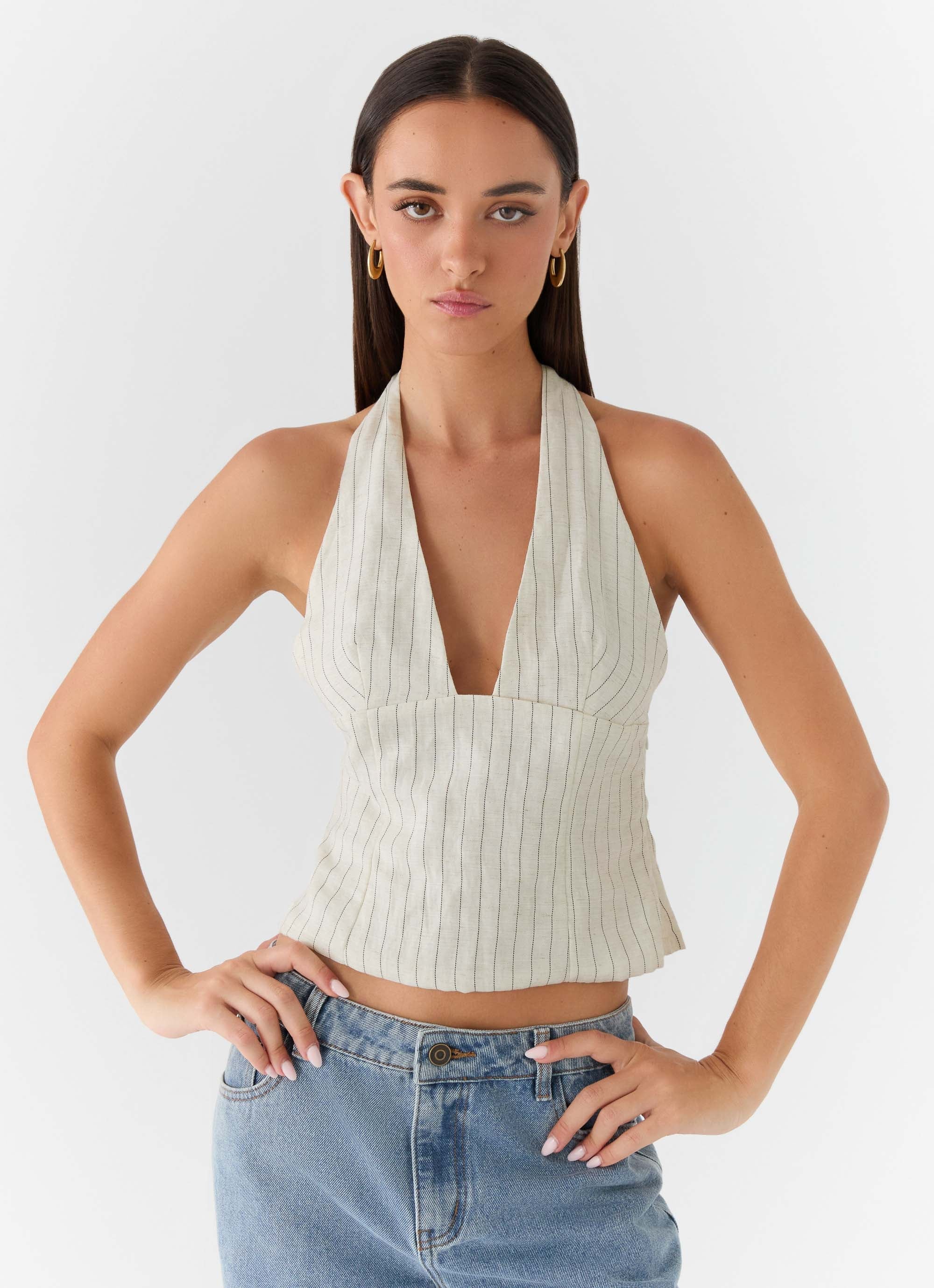 Amiera Halter Top - Desert Stripe - Image 5