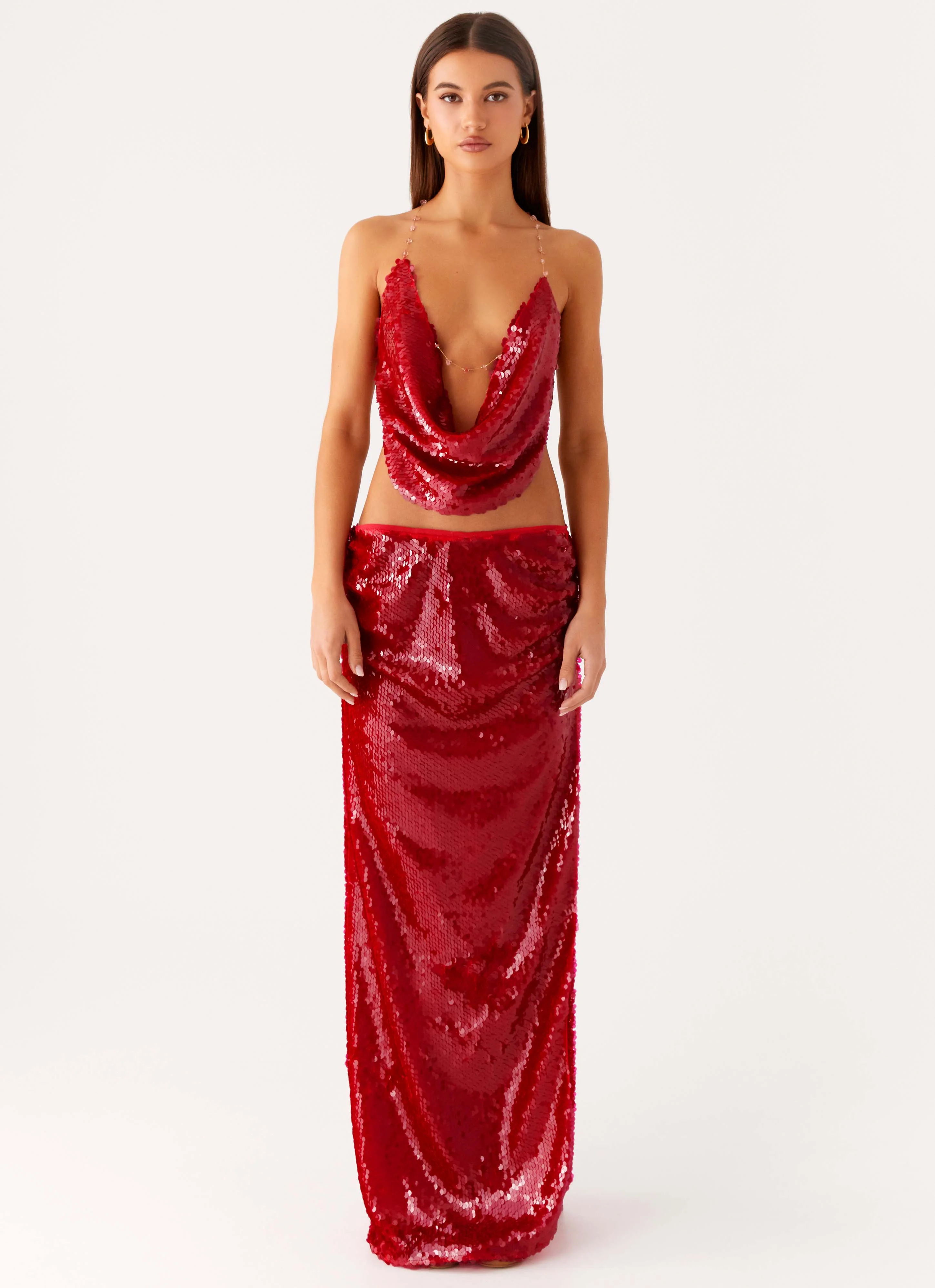 Amosa Maxi Skirt - Fuchsia - Image 6