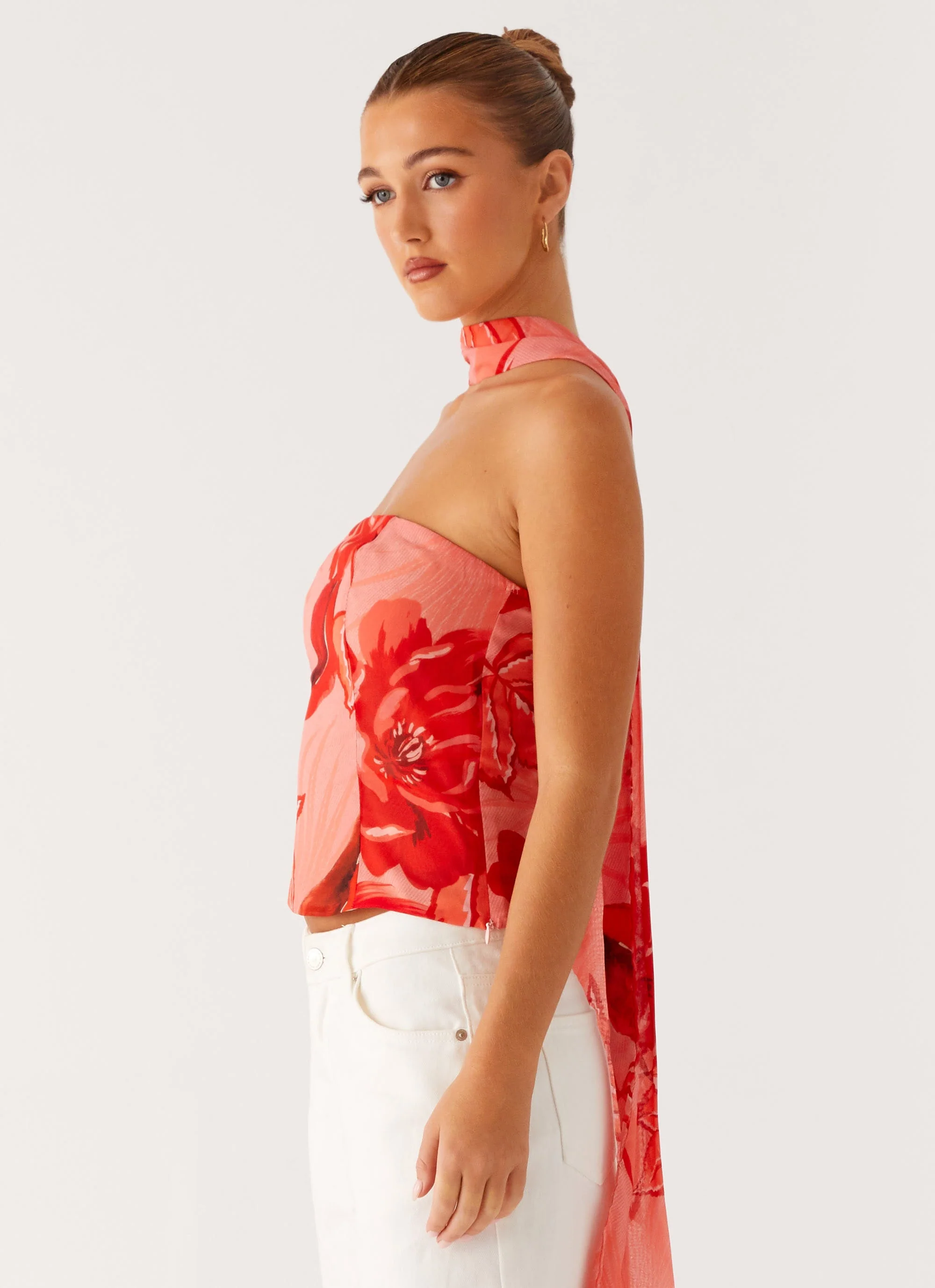 Anais Scarf Top - Sicily Sunset Print - Image 3