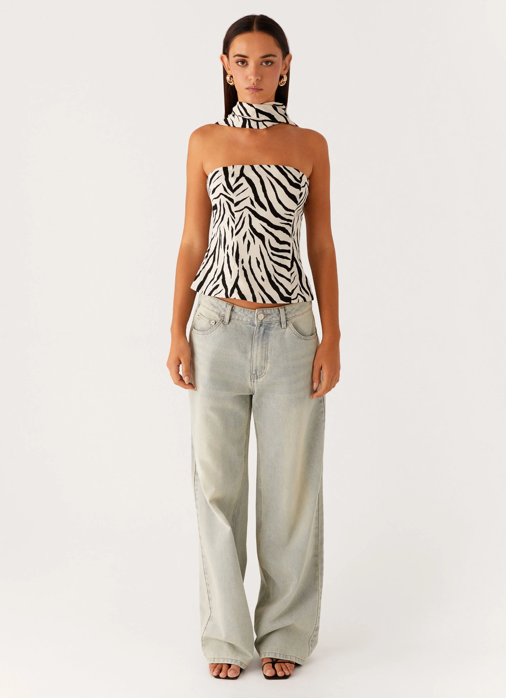 Anais Scraf Top - Zebra - Image 2