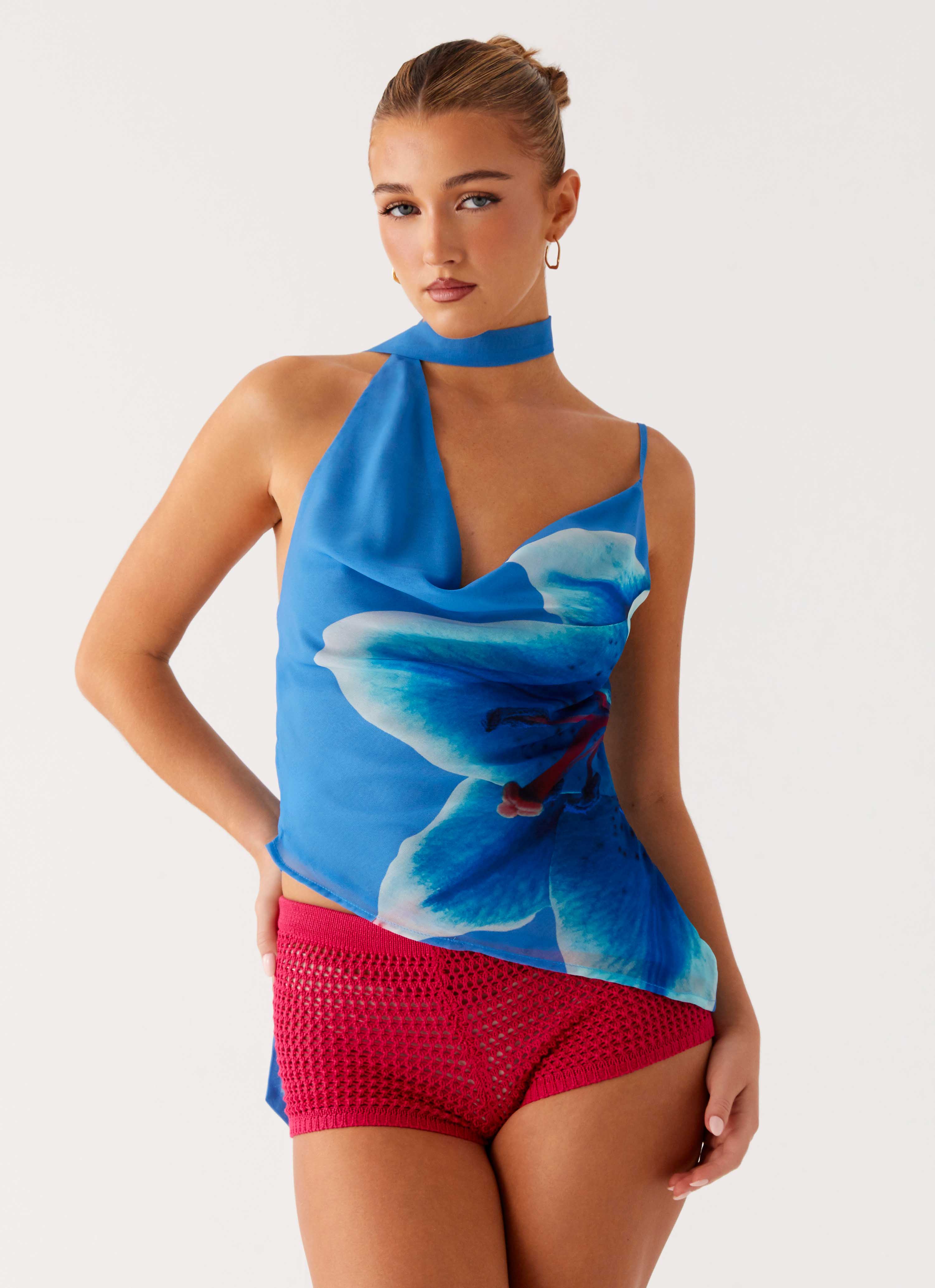 Andrina Cowl Neck Top - Oceania Bloom - Image 6