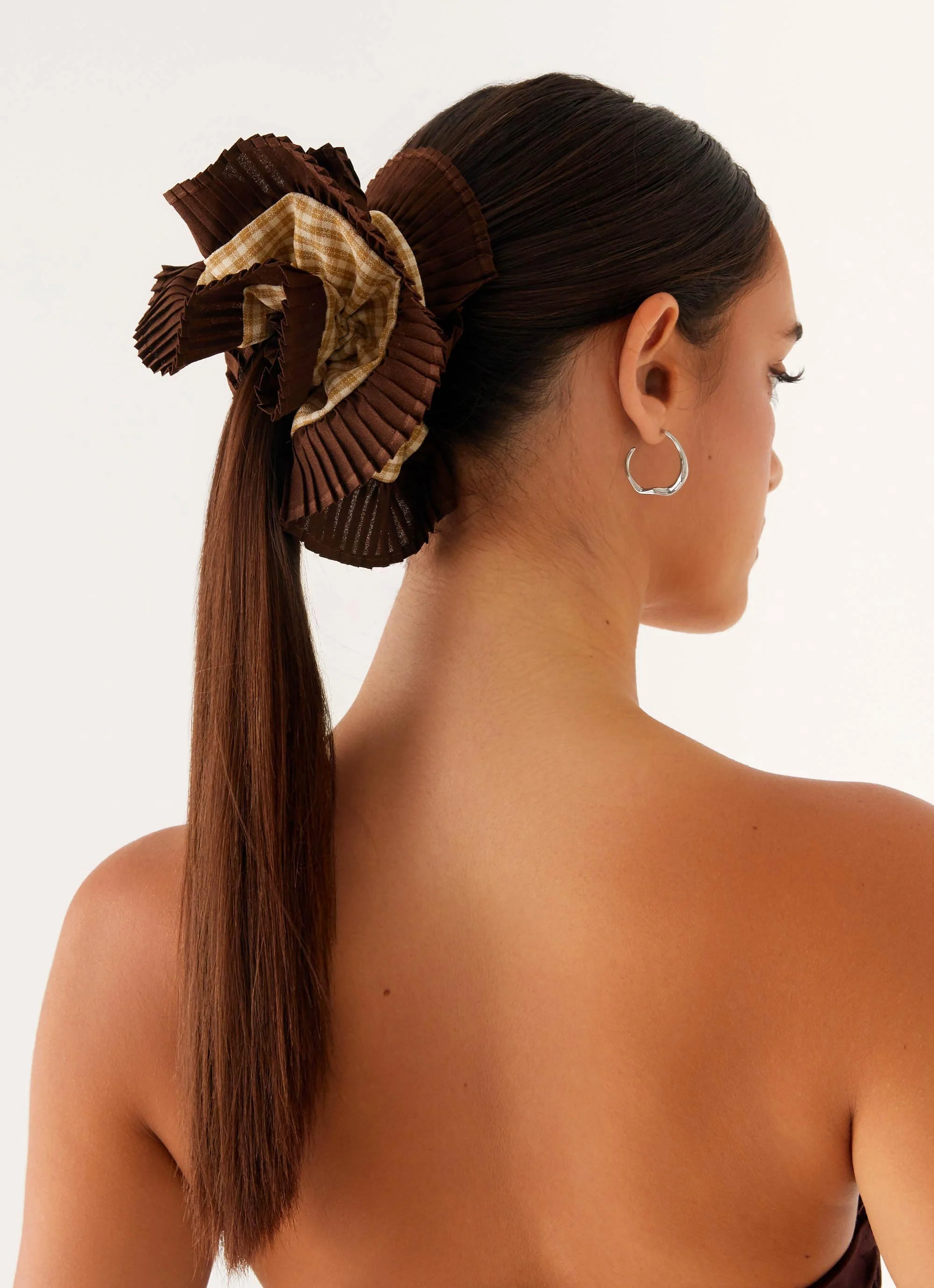 Angeline Scrunchie - Brown - Image 2