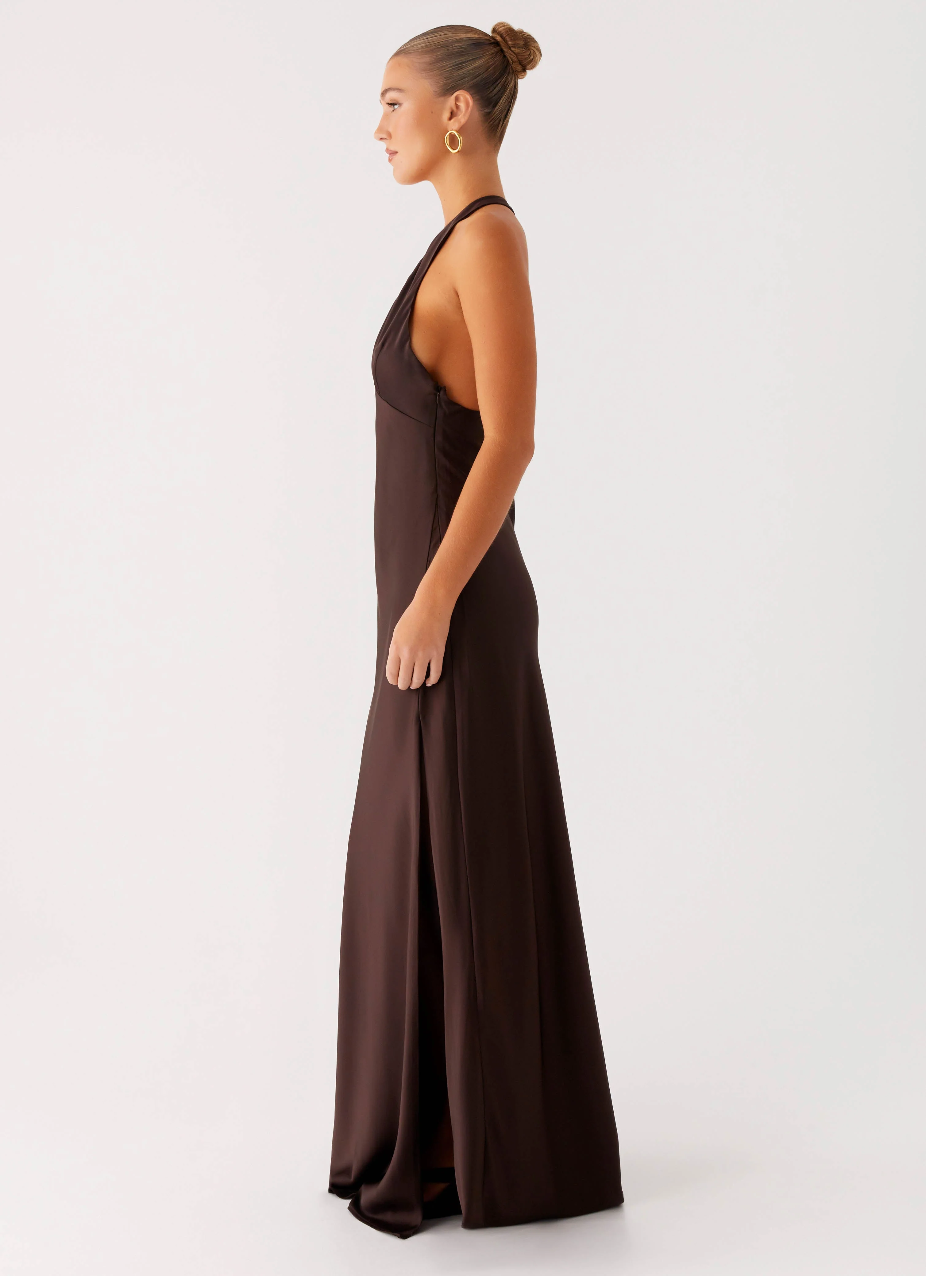Angie Maxi Dress - Chocolate - Image 2
