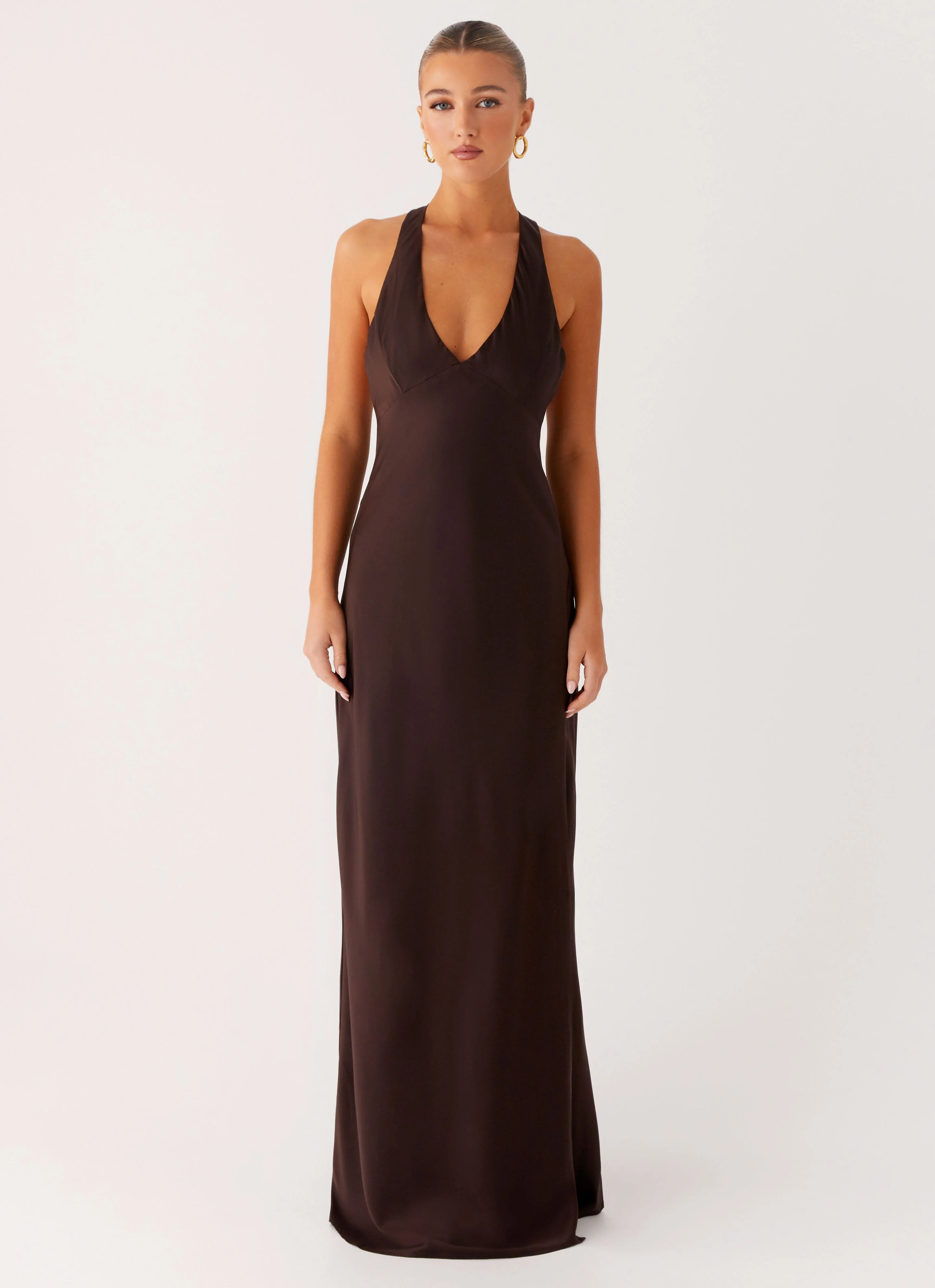 Angie Maxi Dress - Chocolate - Image 5