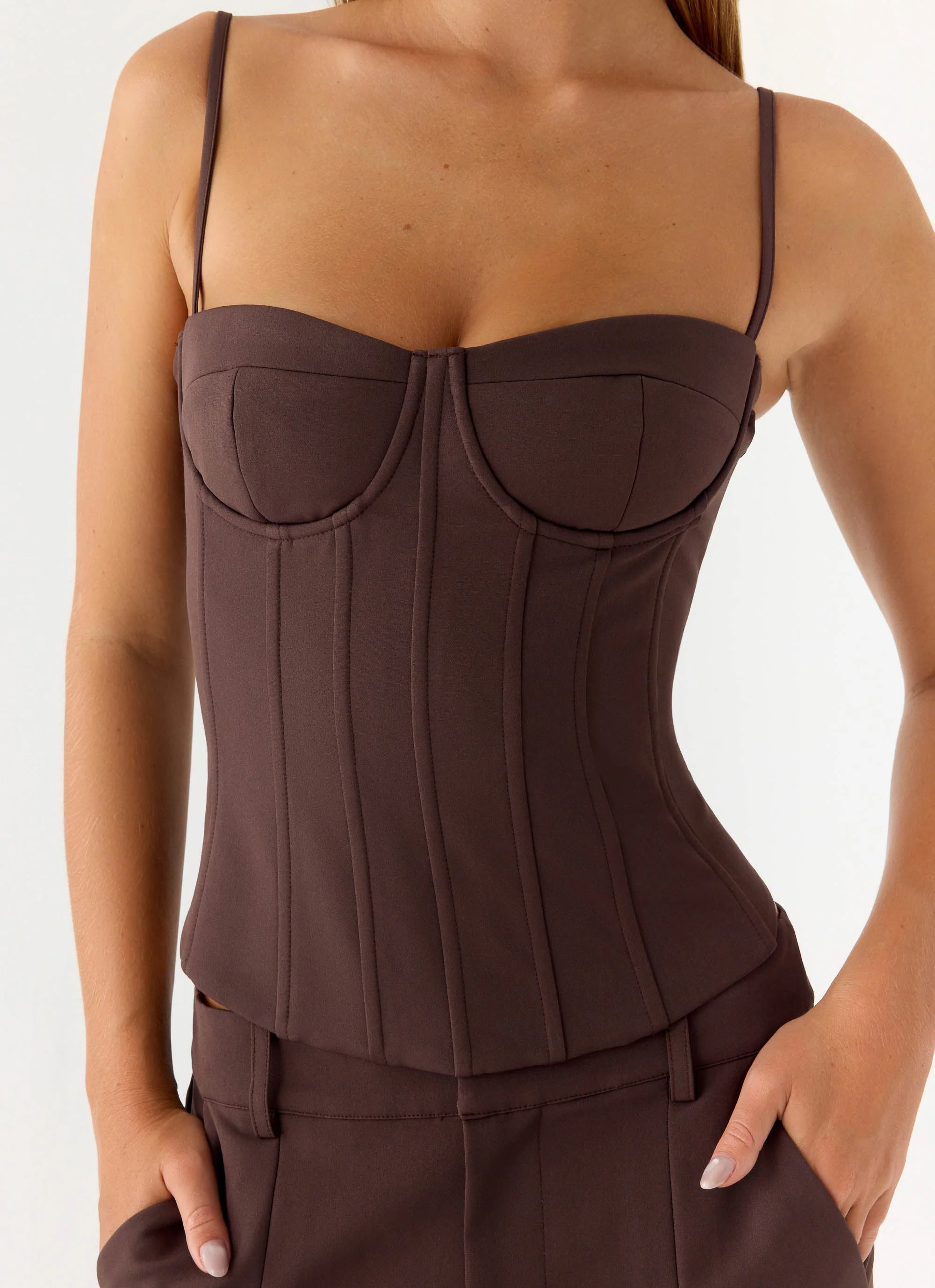 Ania Corset Top - Chocolate - Image 6