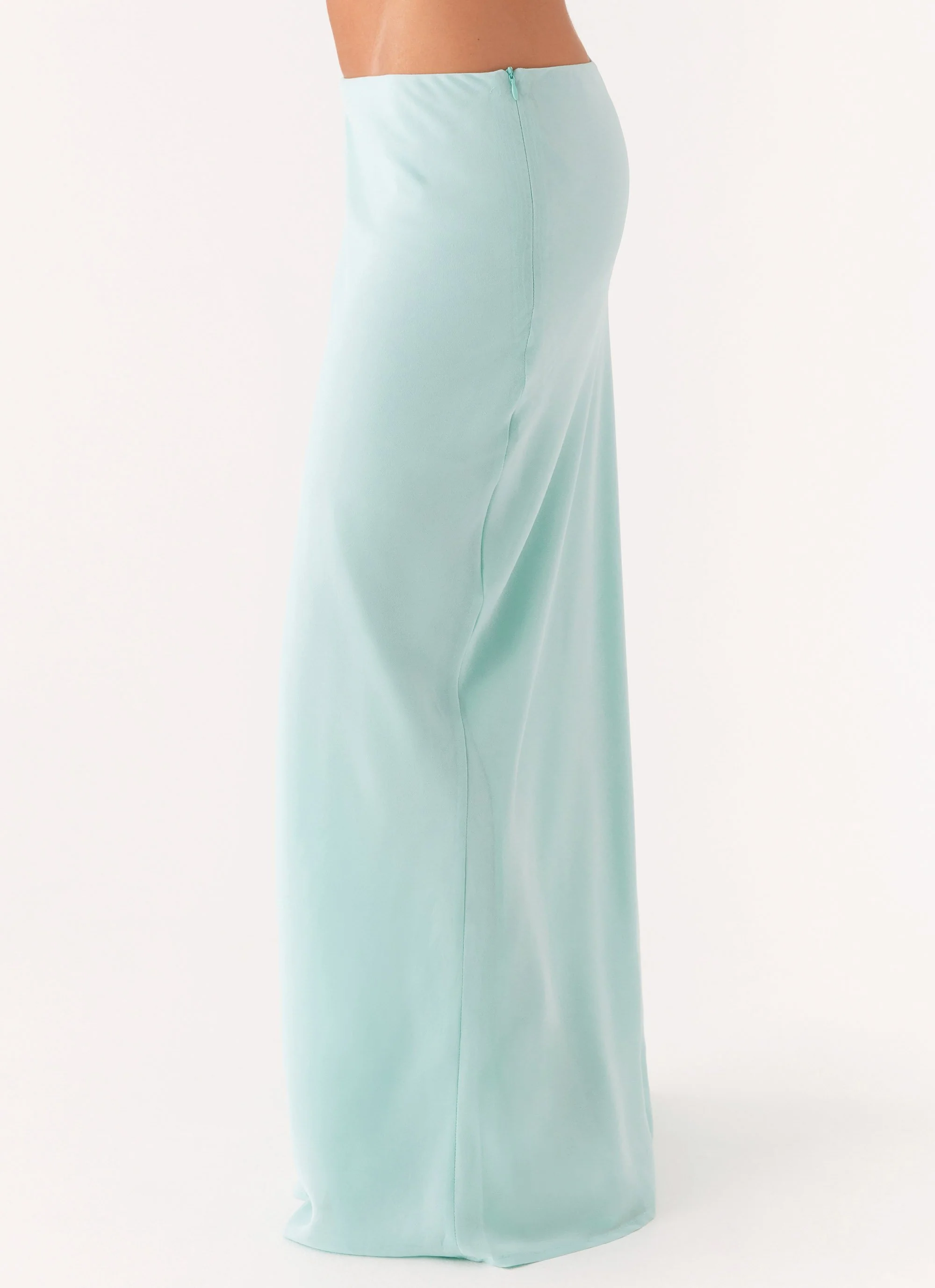 Another Life Chiffon Maxi Skirt - Pale Blue - Image 3