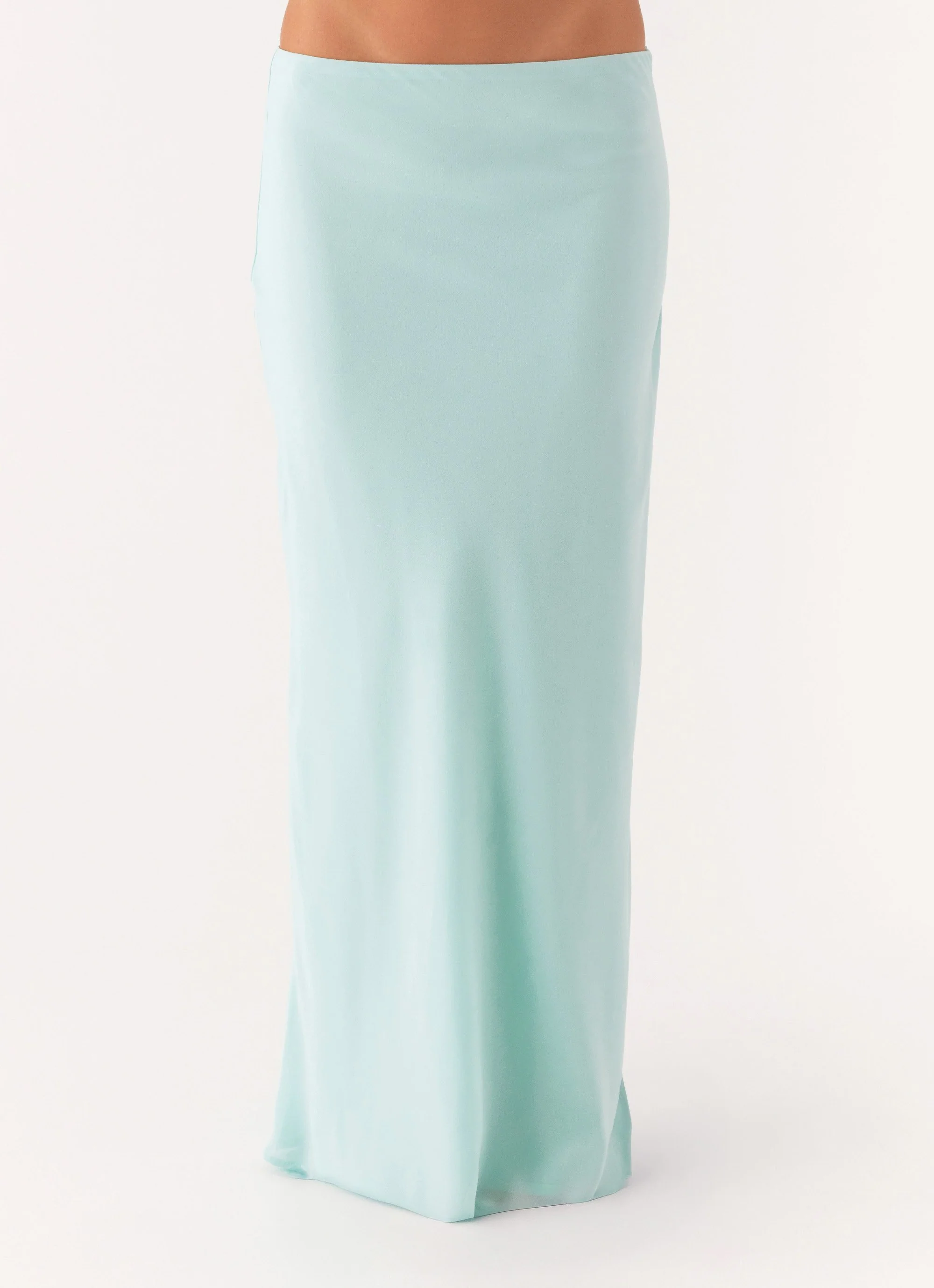Another Life Chiffon Maxi Skirt - Pale Blue - Image 5