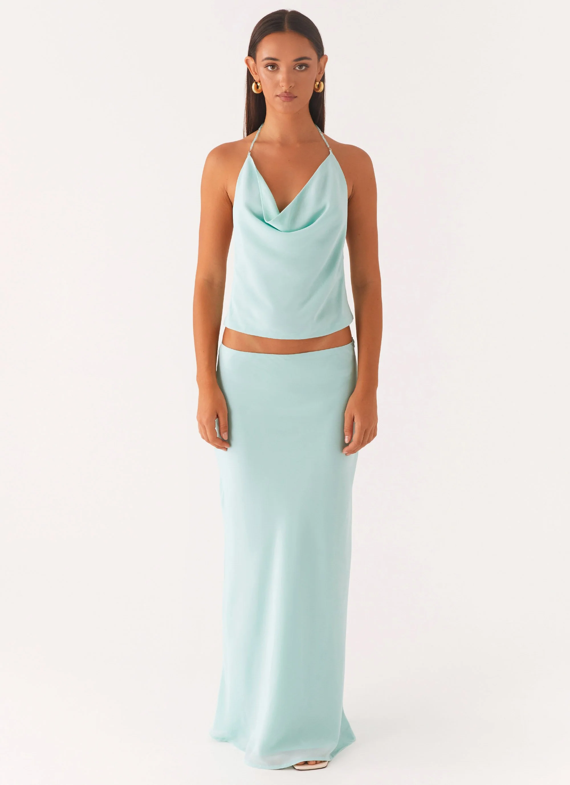 Another Life Halter Top - Pale Blue - Image 2