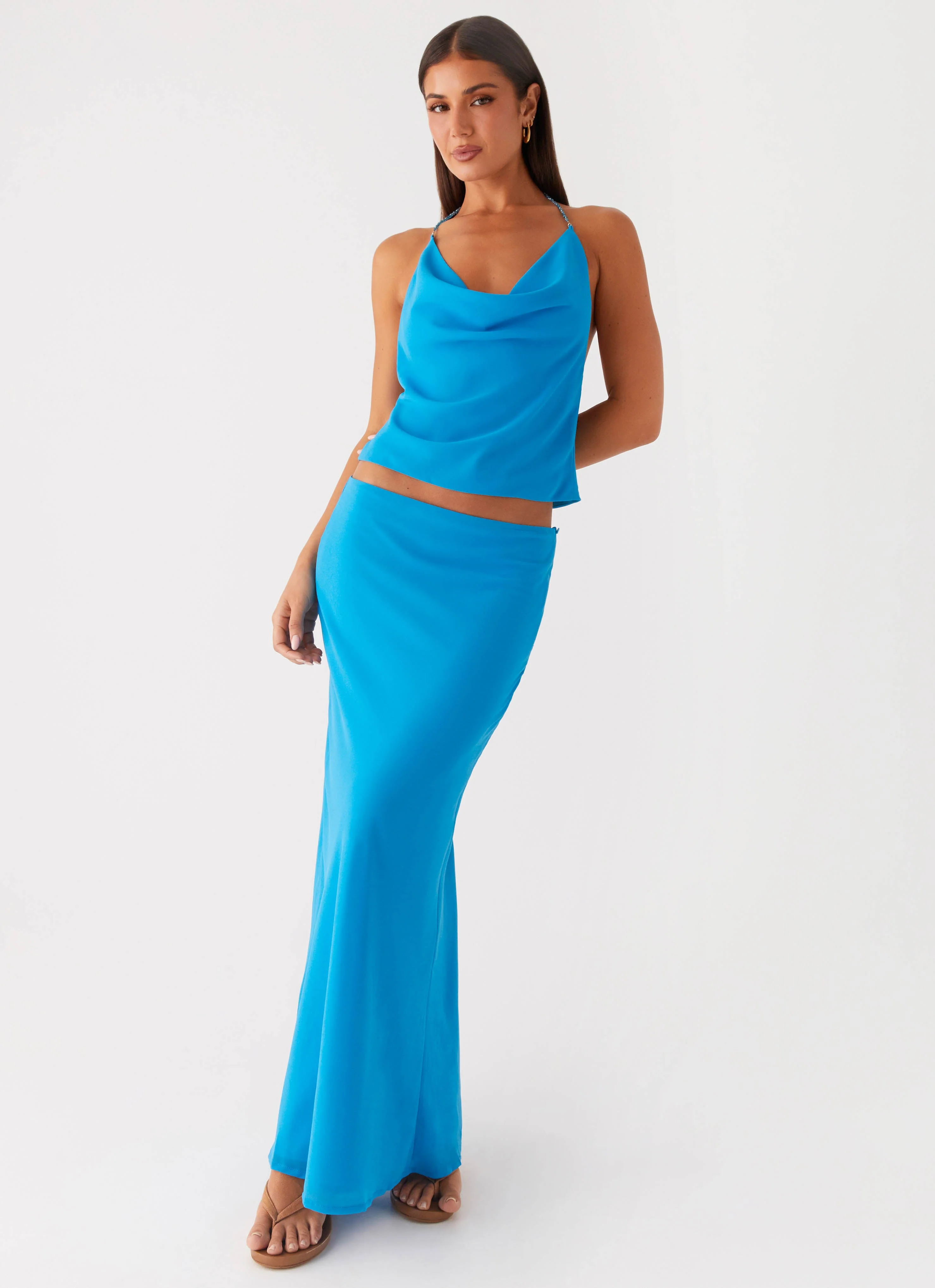 Another Life Halter Top - Turquoise - Image 6