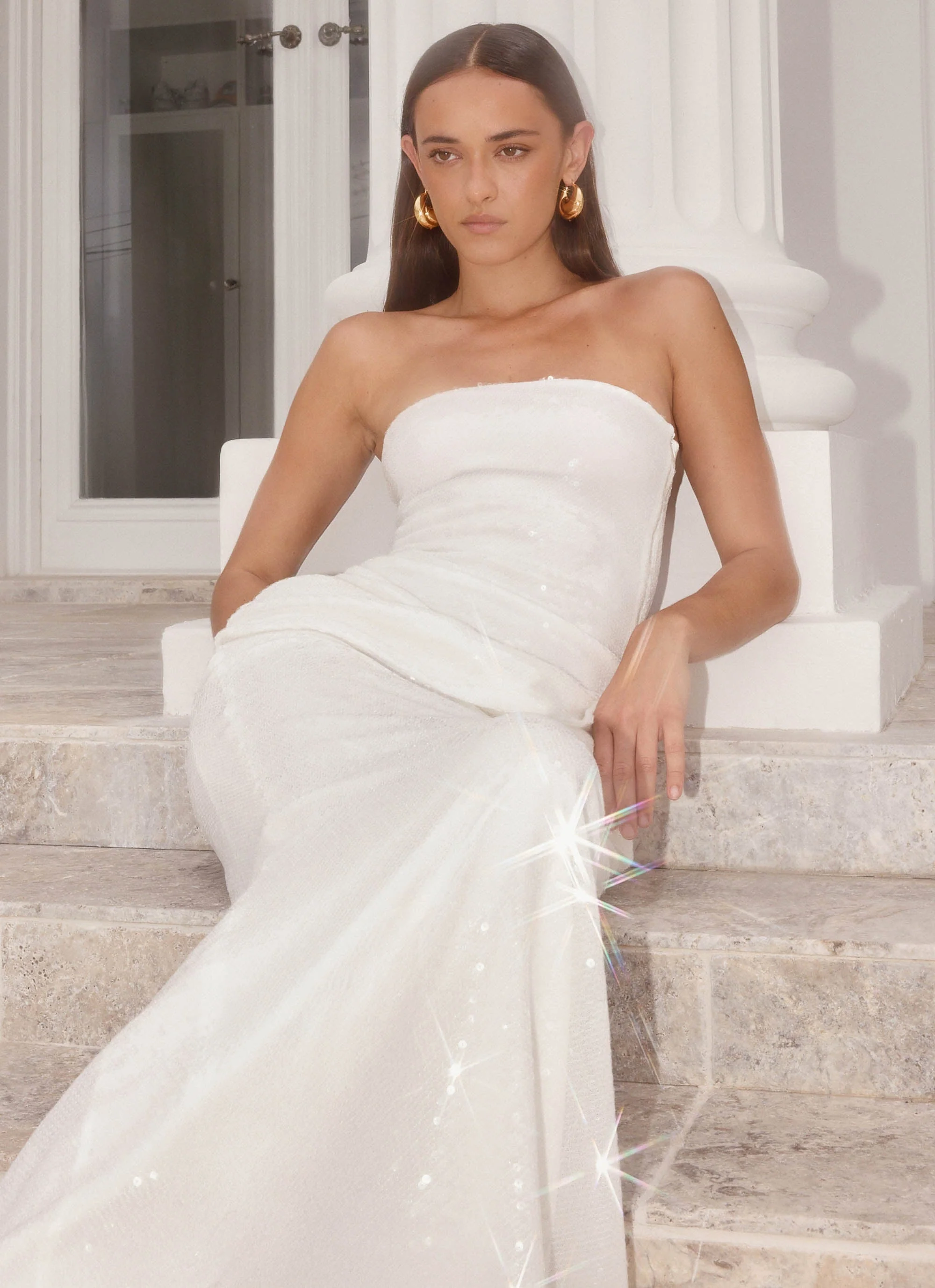 Anticipating Sequin Maxi Dress - White - Image 4