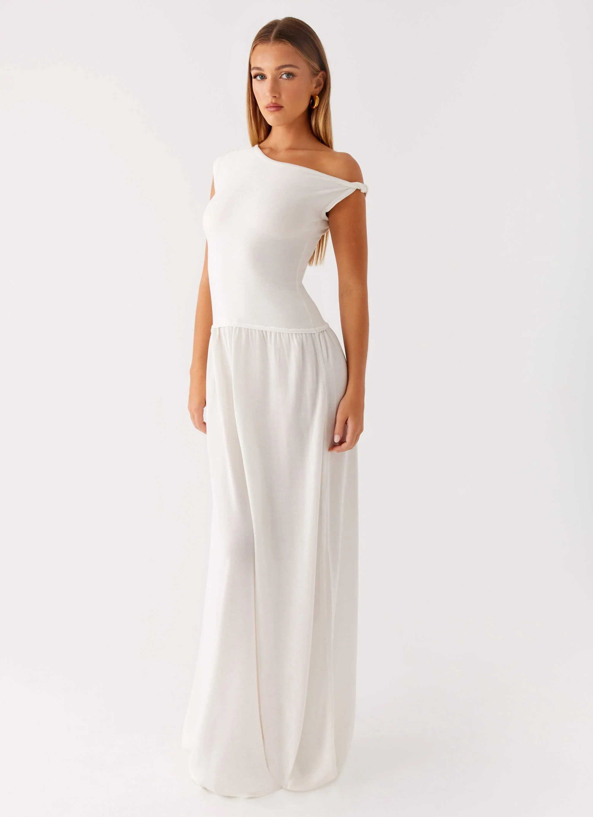 Ardella One Shoulder Maxi Dress - Ivory - Image 5