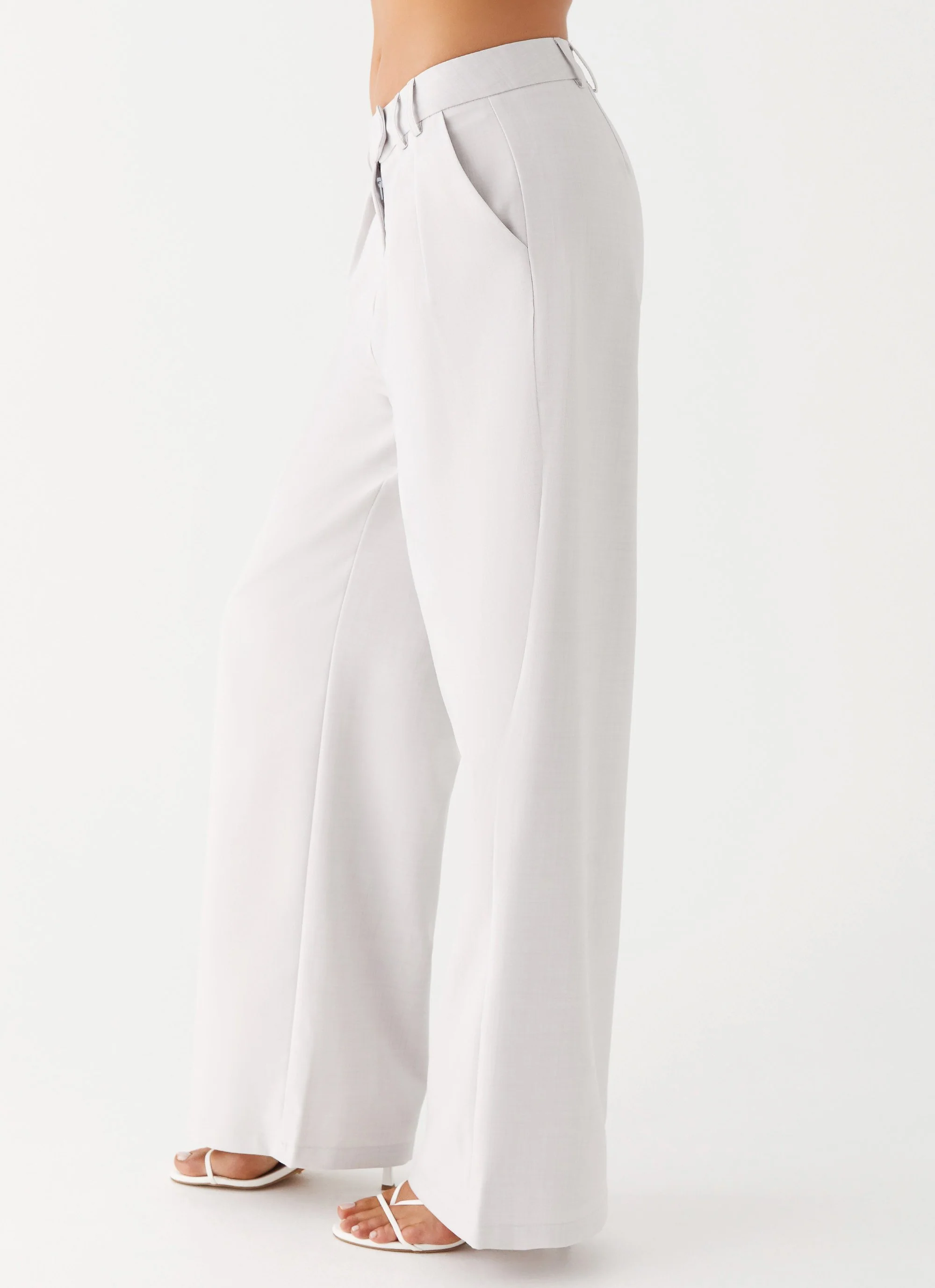 Asha Low Rise Pants - Ivory - Image 3