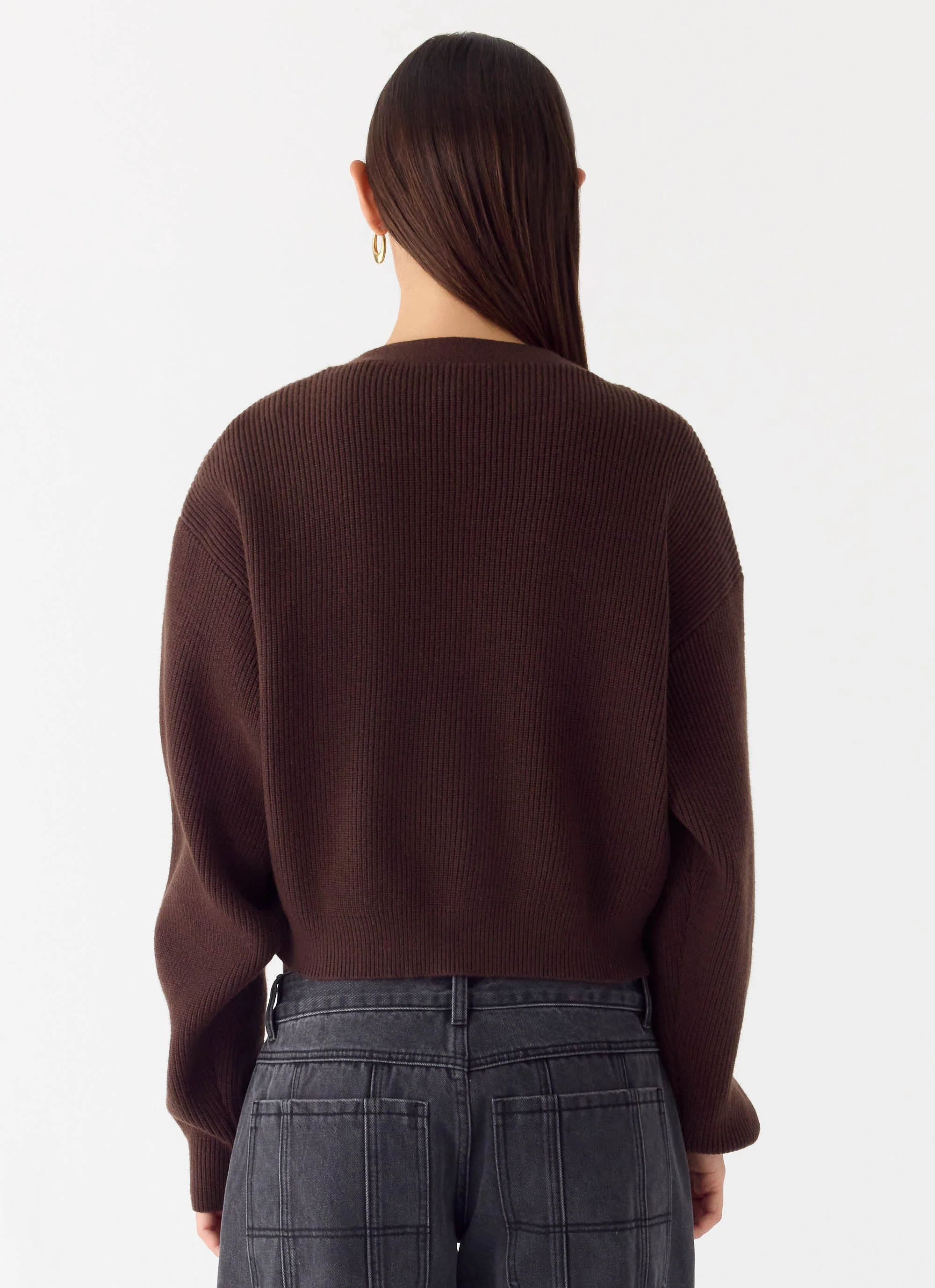 Ashby Knit Sweater - Chocolate - Image 4