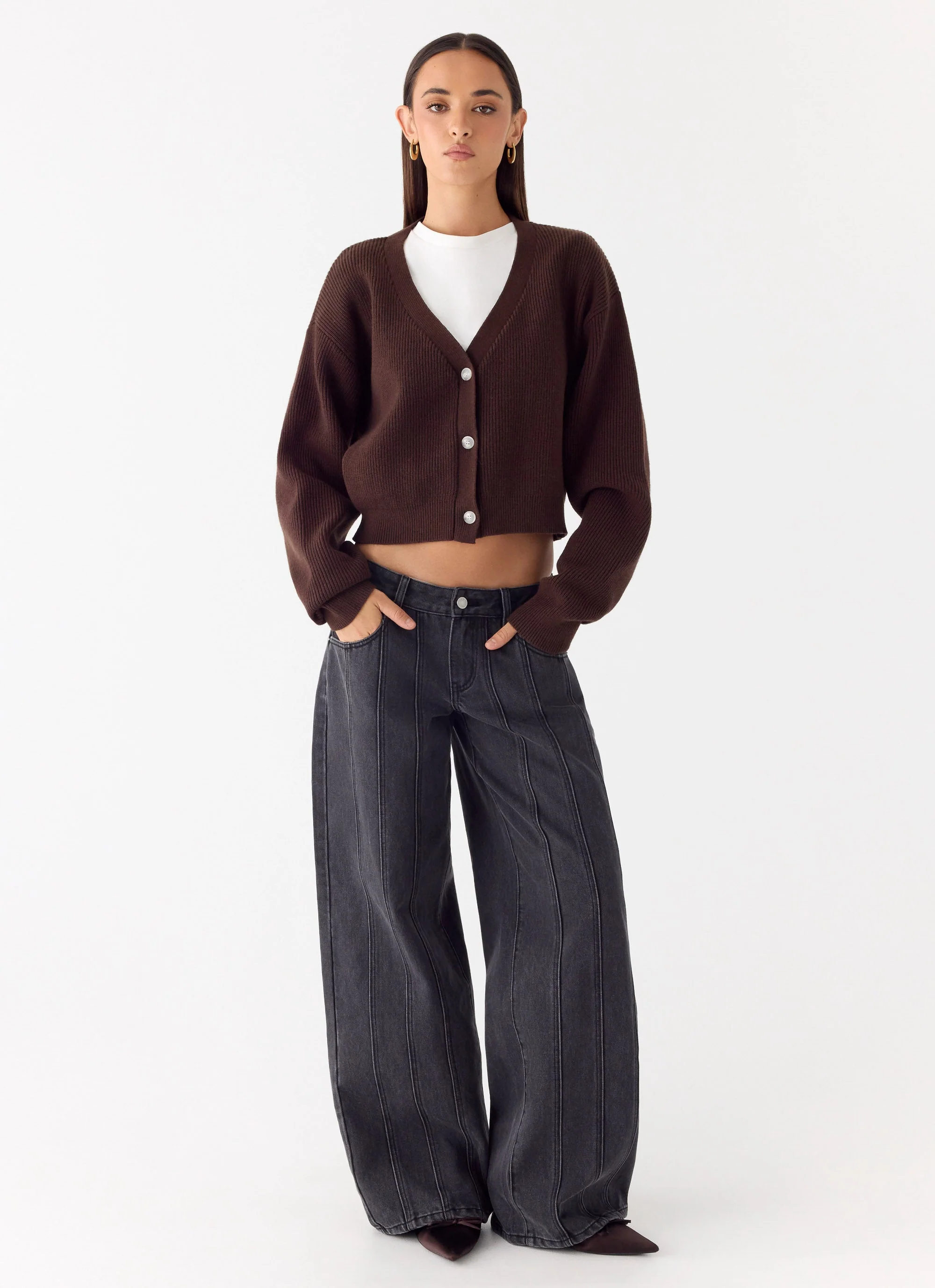Ashby Knit Sweater - Chocolate - Image 6