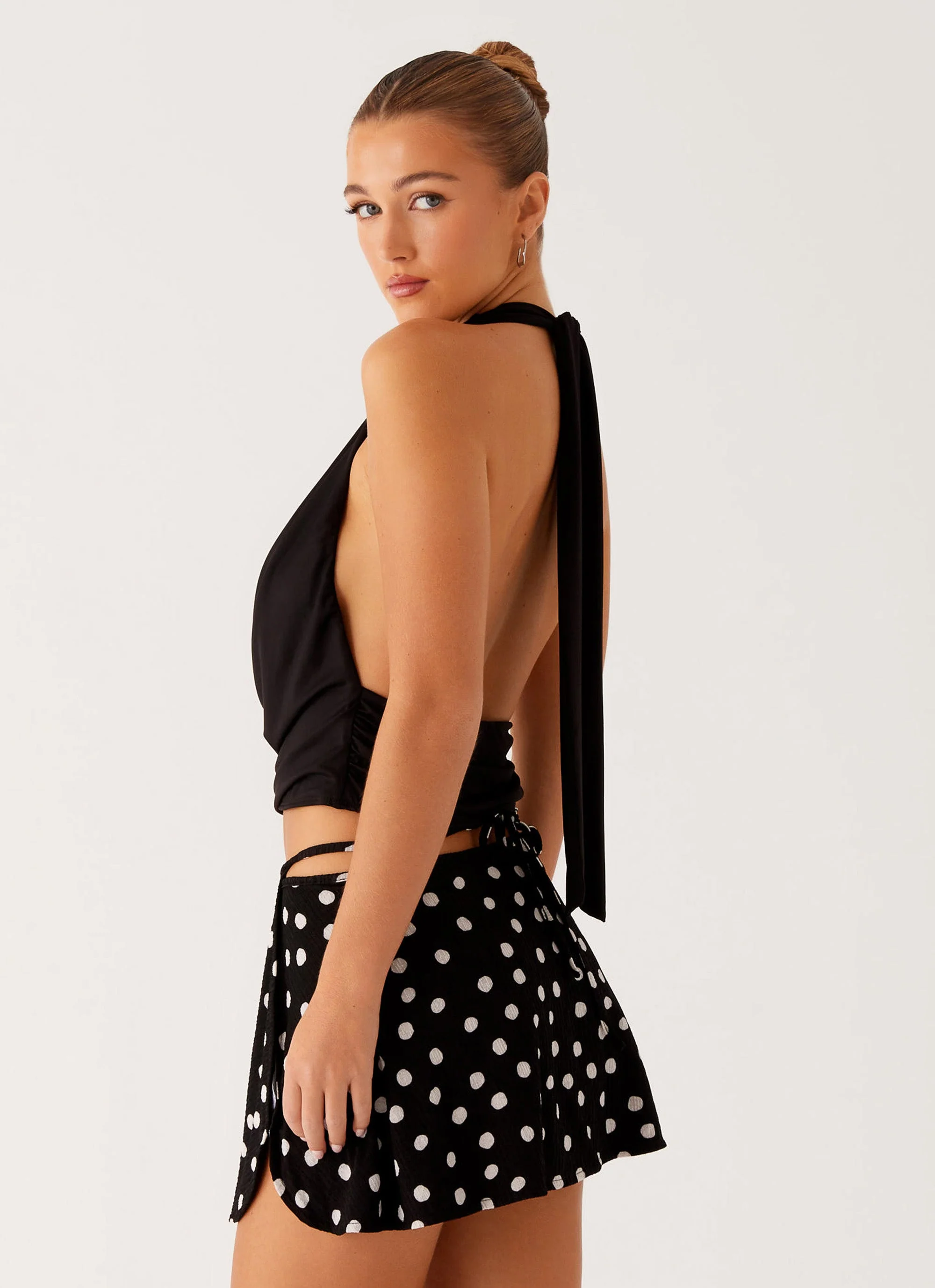 Ashi Cowl Top - Black - Image 3