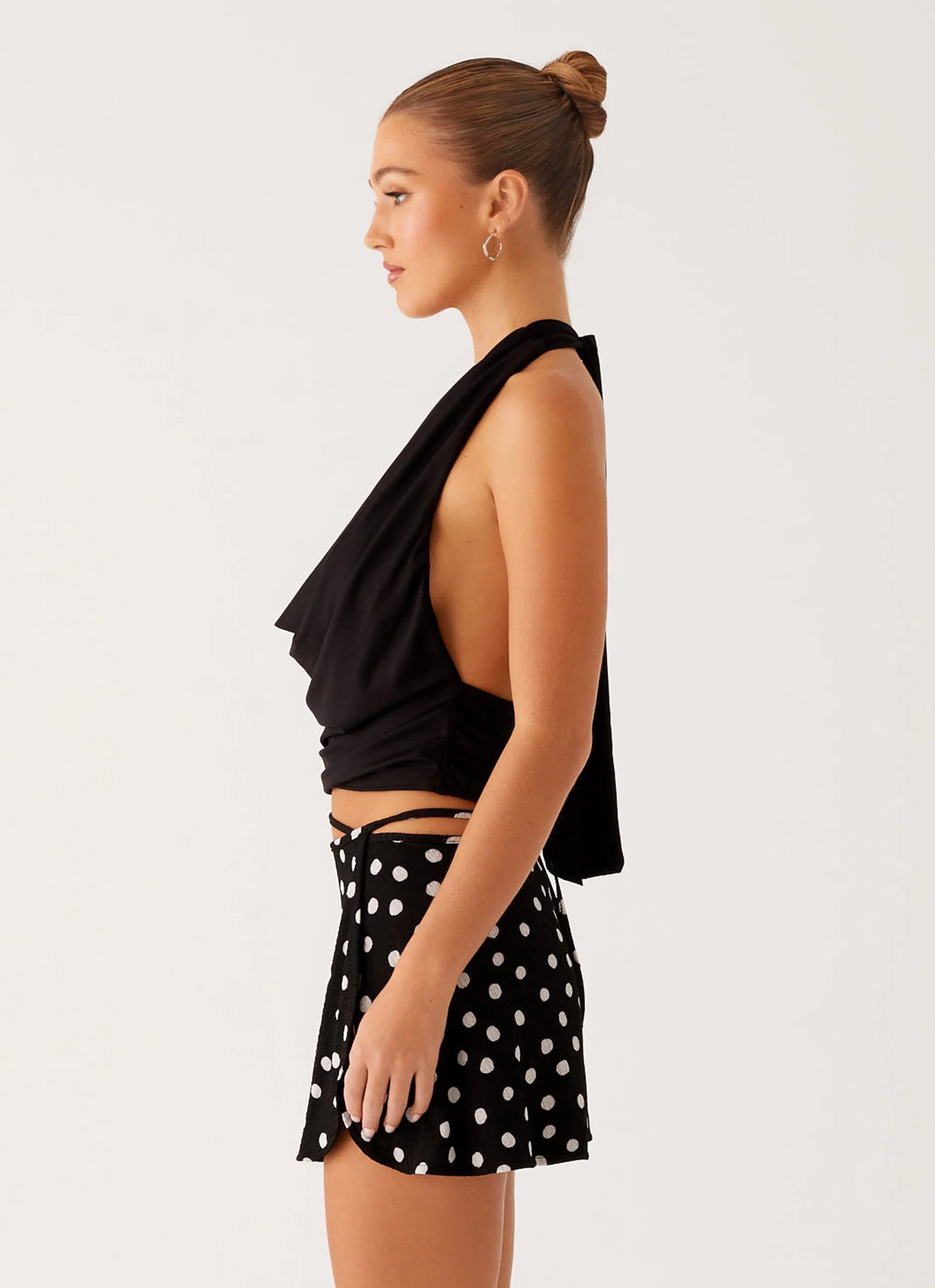 Ashi Cowl Top - Black - Image 5