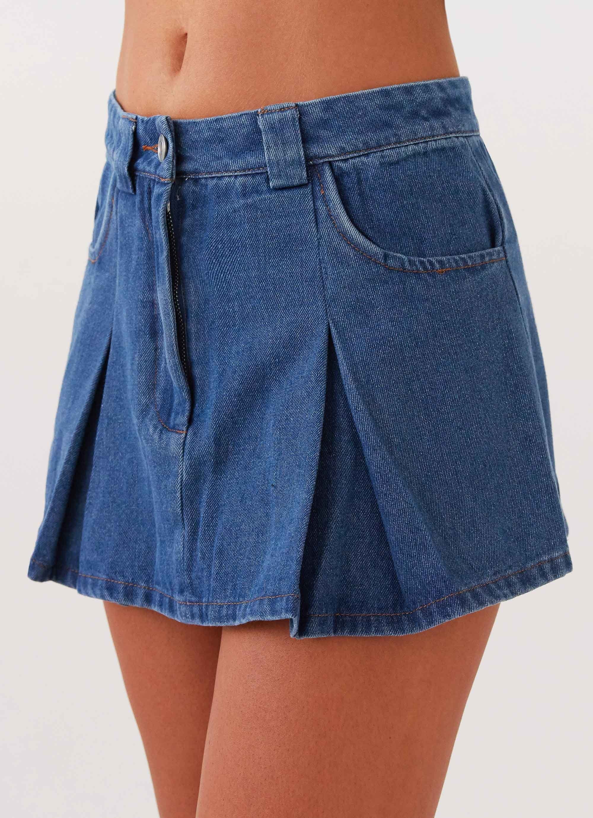 Ashlyn Denim Mini Skirt - Indigo - Image 5