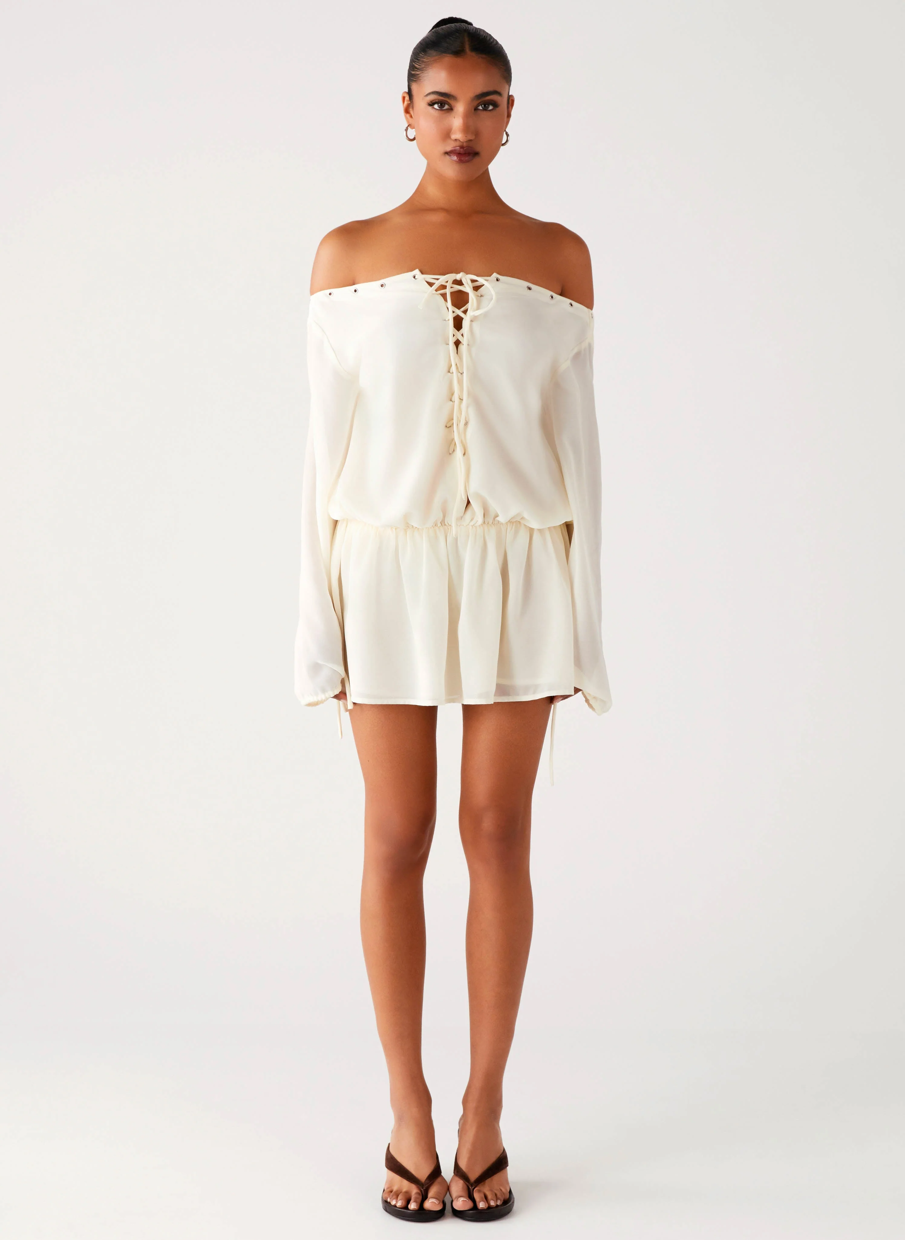 Astaria Mini Dress - Ivory - Image 2