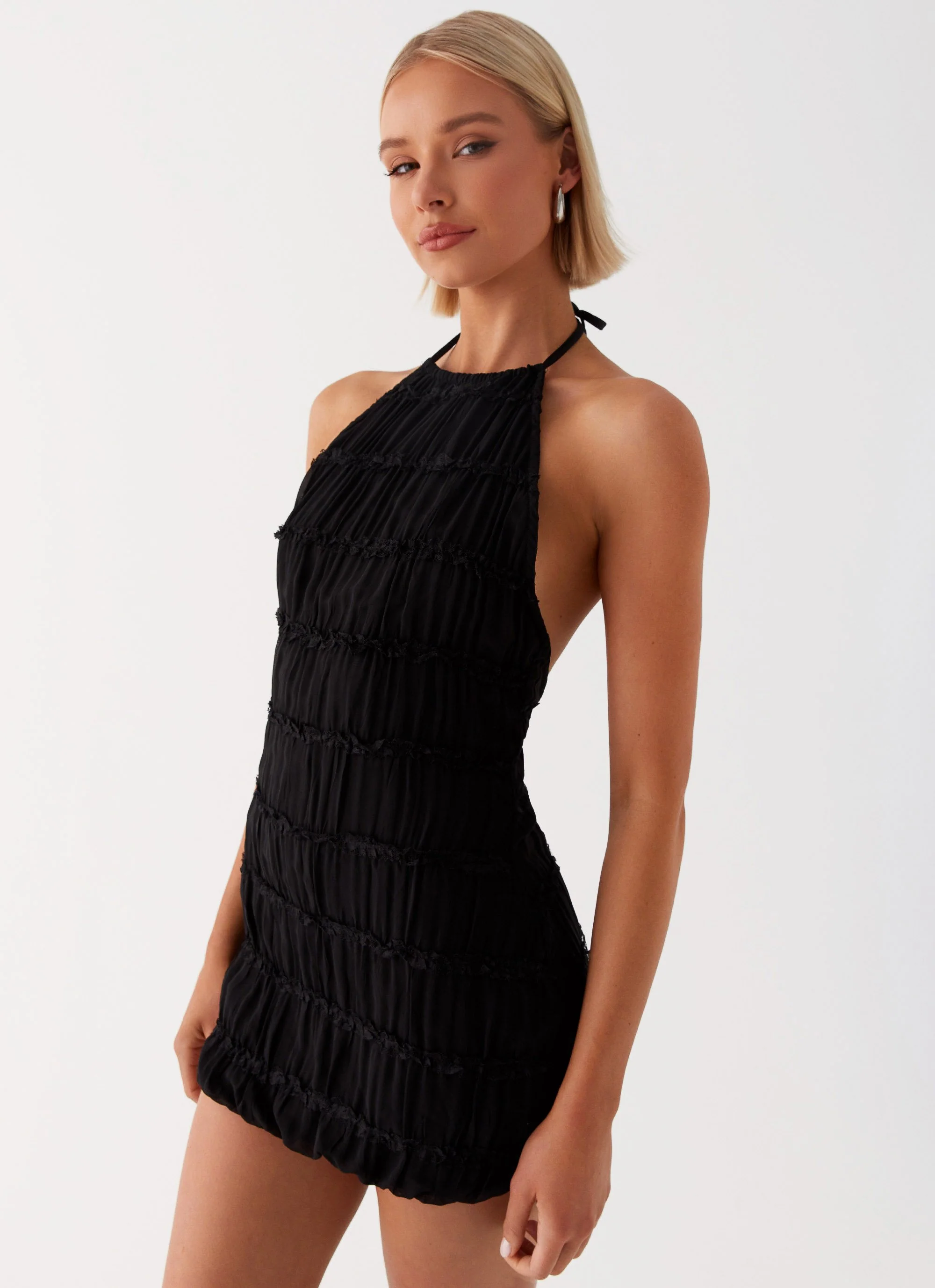 Aullie Mini Dress - Black - Image 8