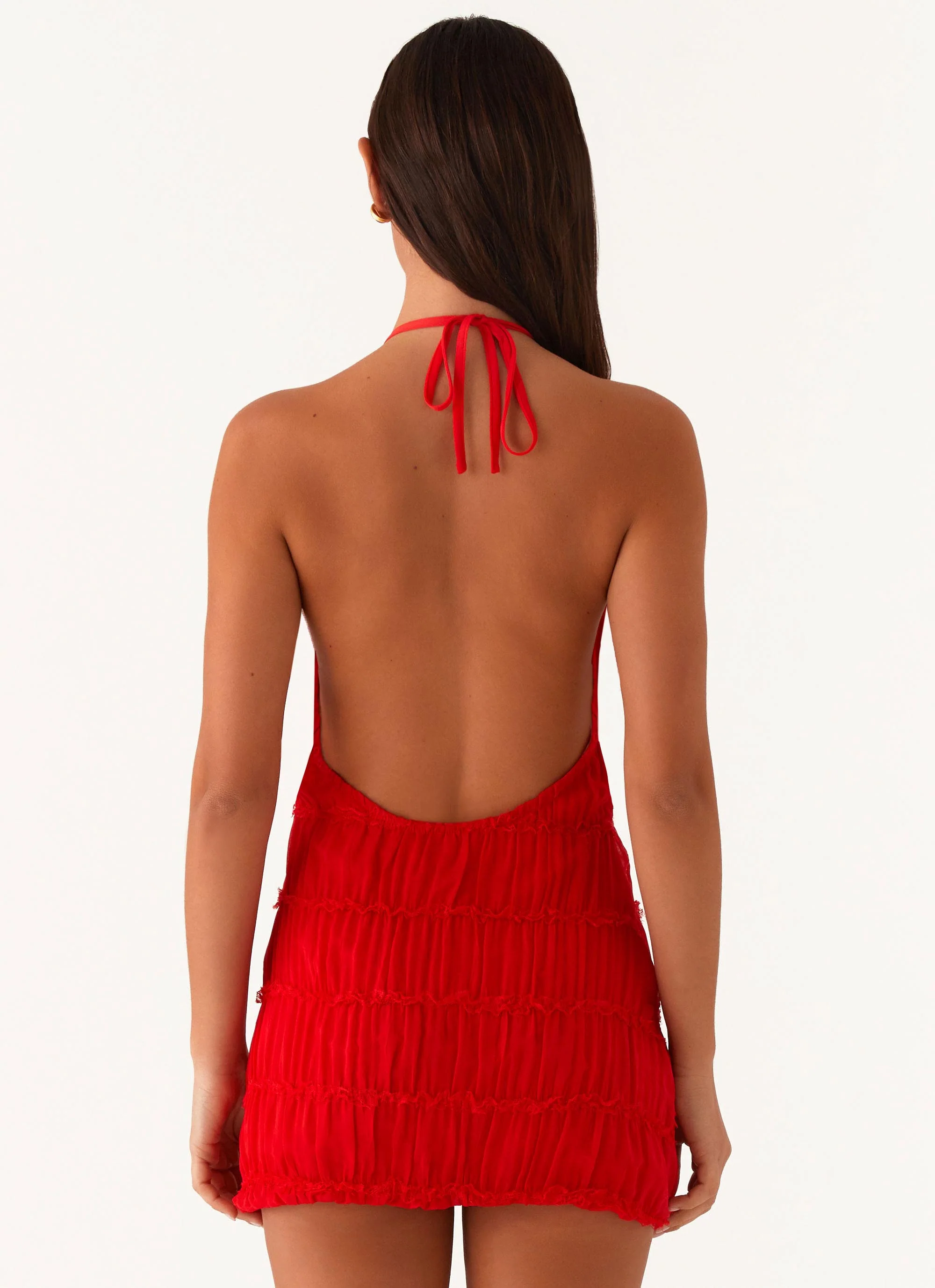 Aullie Mini Dress - Red - Image 4