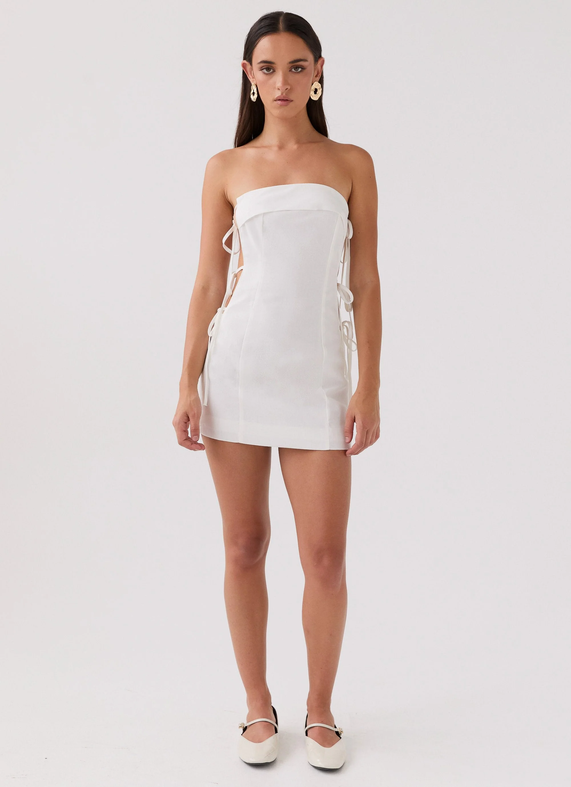 Aura Tie Tube Dress - White - Image 2