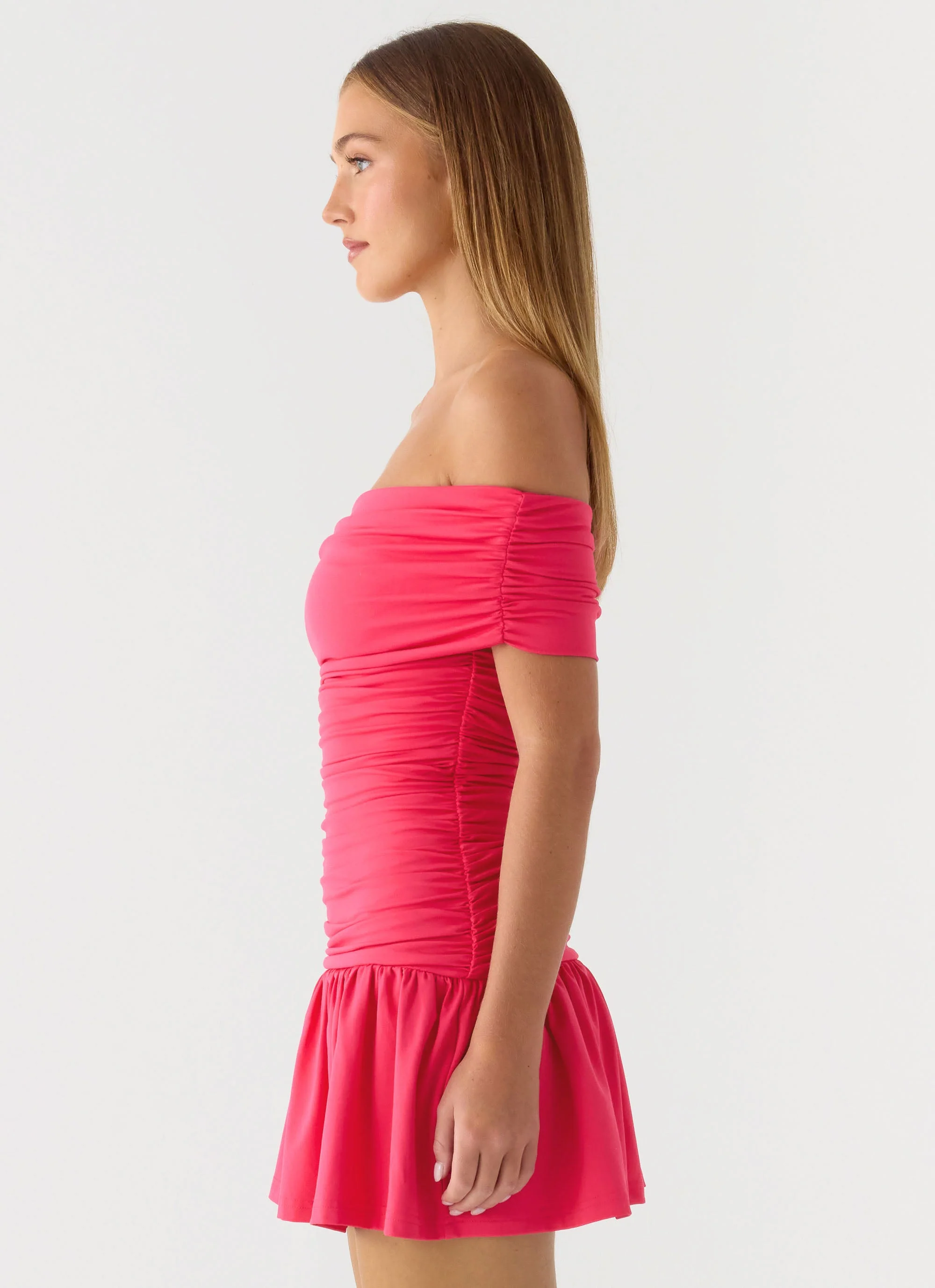 Aurenis Mini Dress - Fuchsia - Image 3