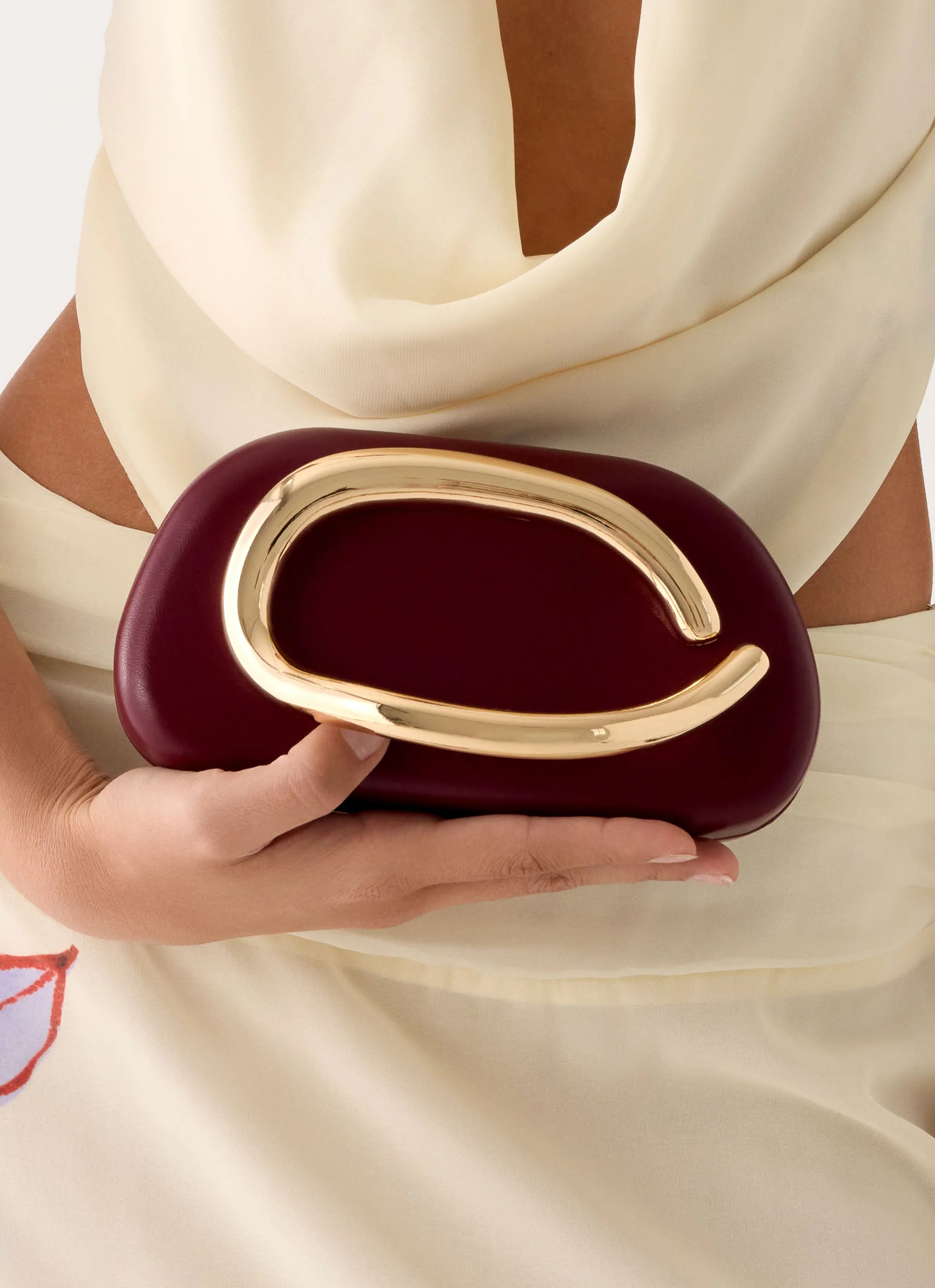 Avenna Clutch Bag - Maroon - Image 4