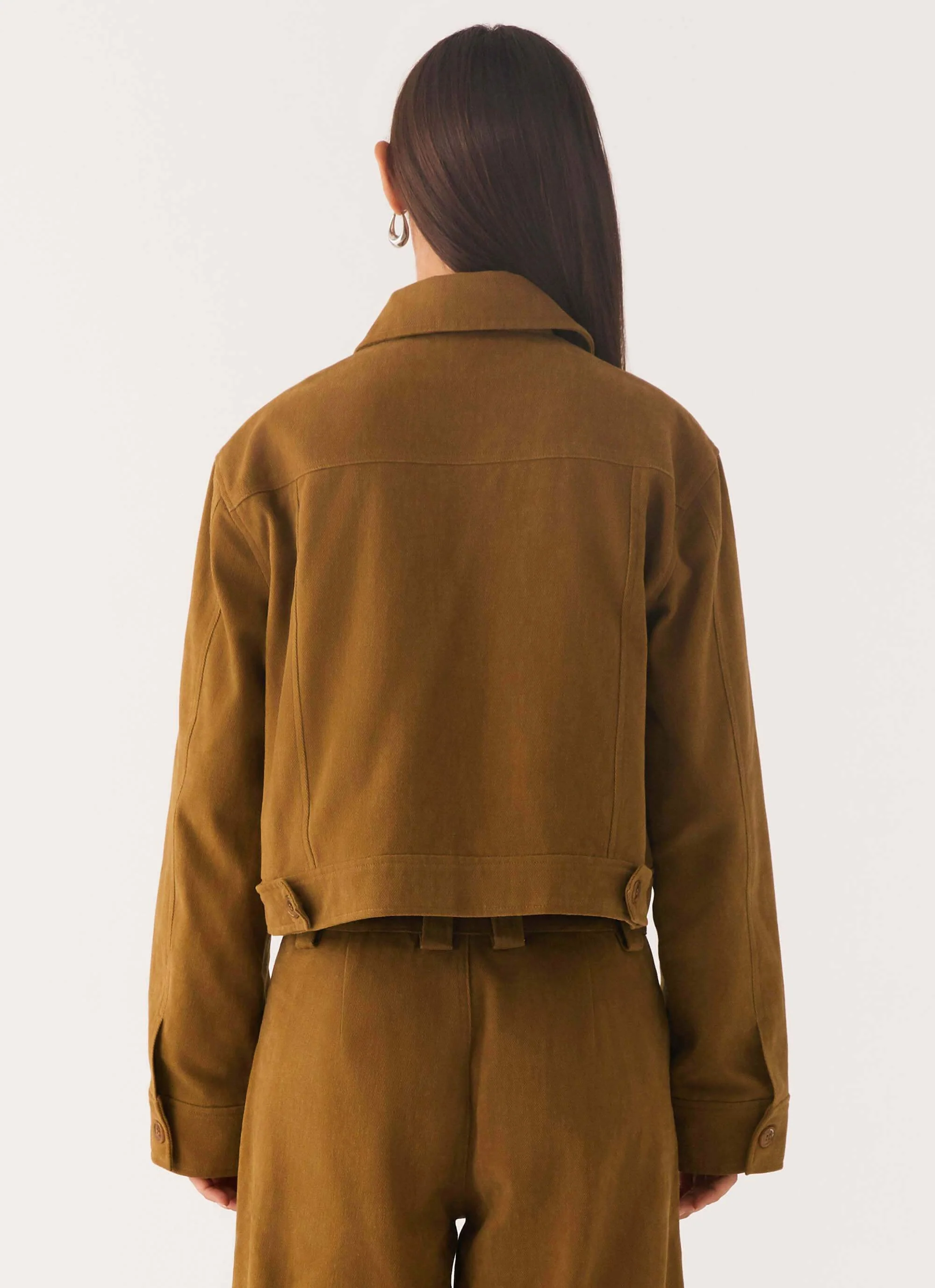 Avi Boxy Jacket - Brown - Image 4