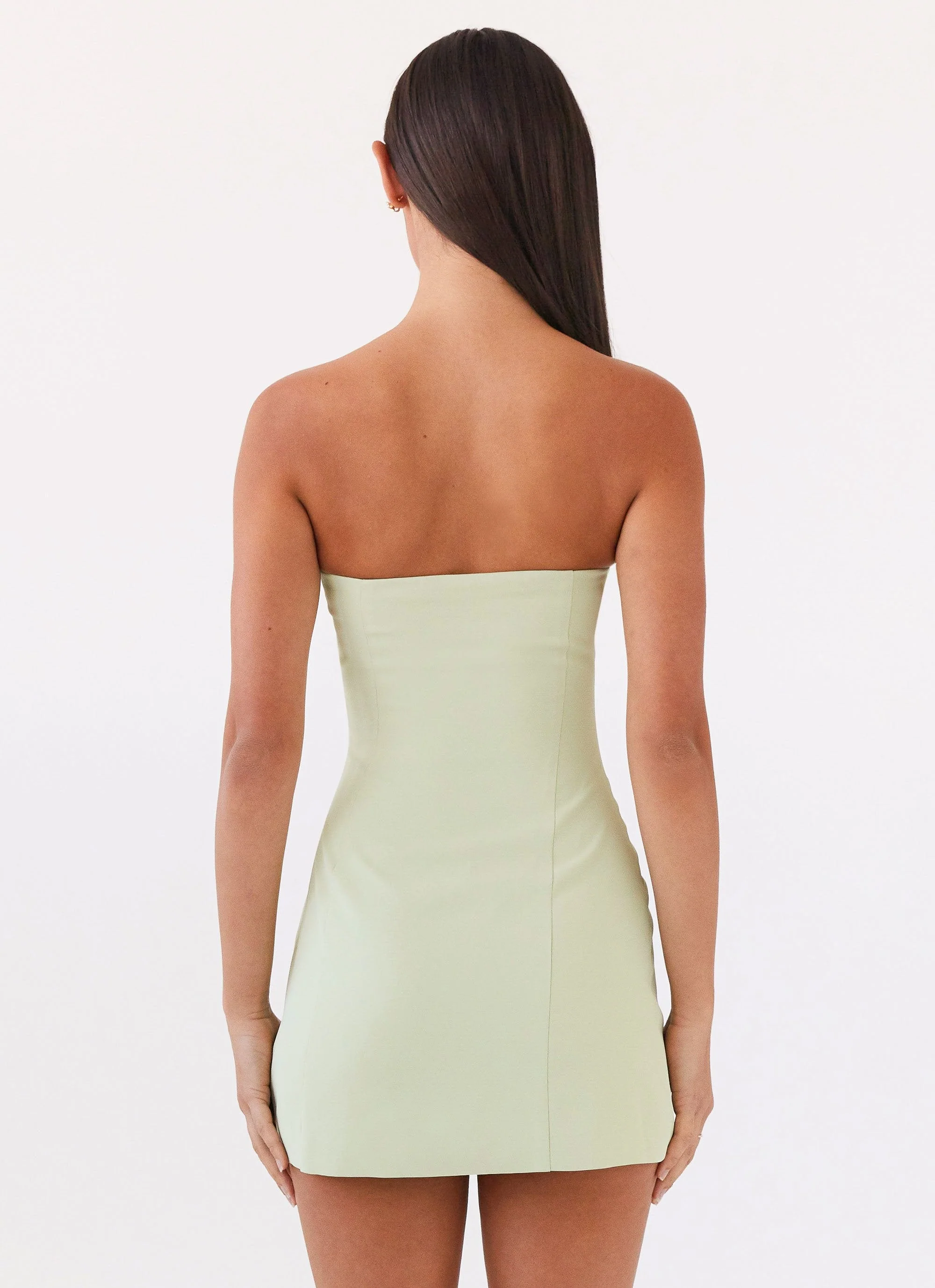 Ayanna Strapless Mini Dress - Green Zest - Image 4
