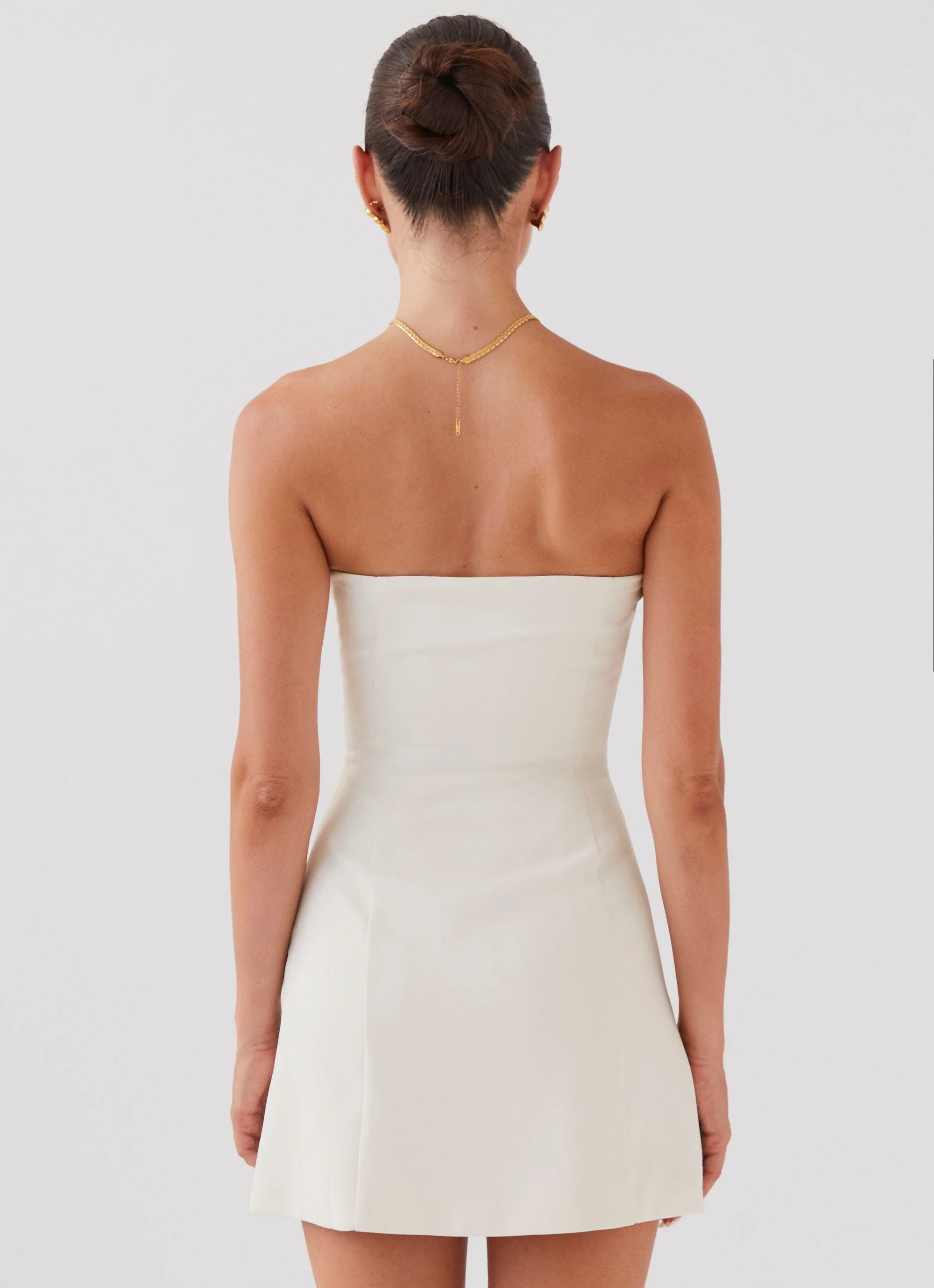 Ayanna Strapless Mini Dress - Ivory - Image 4