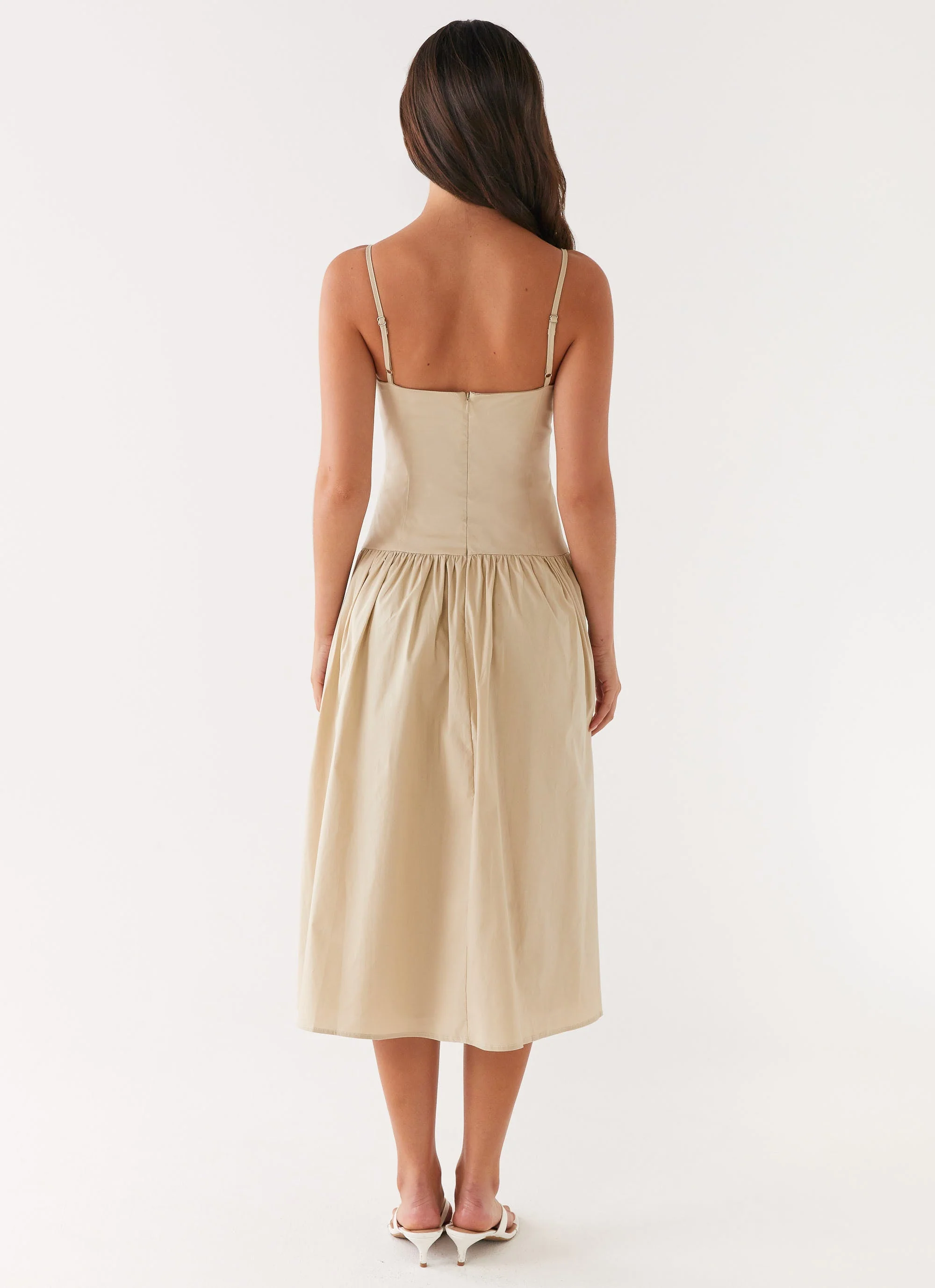 Azalea Midi Dress - Beige - Image 5